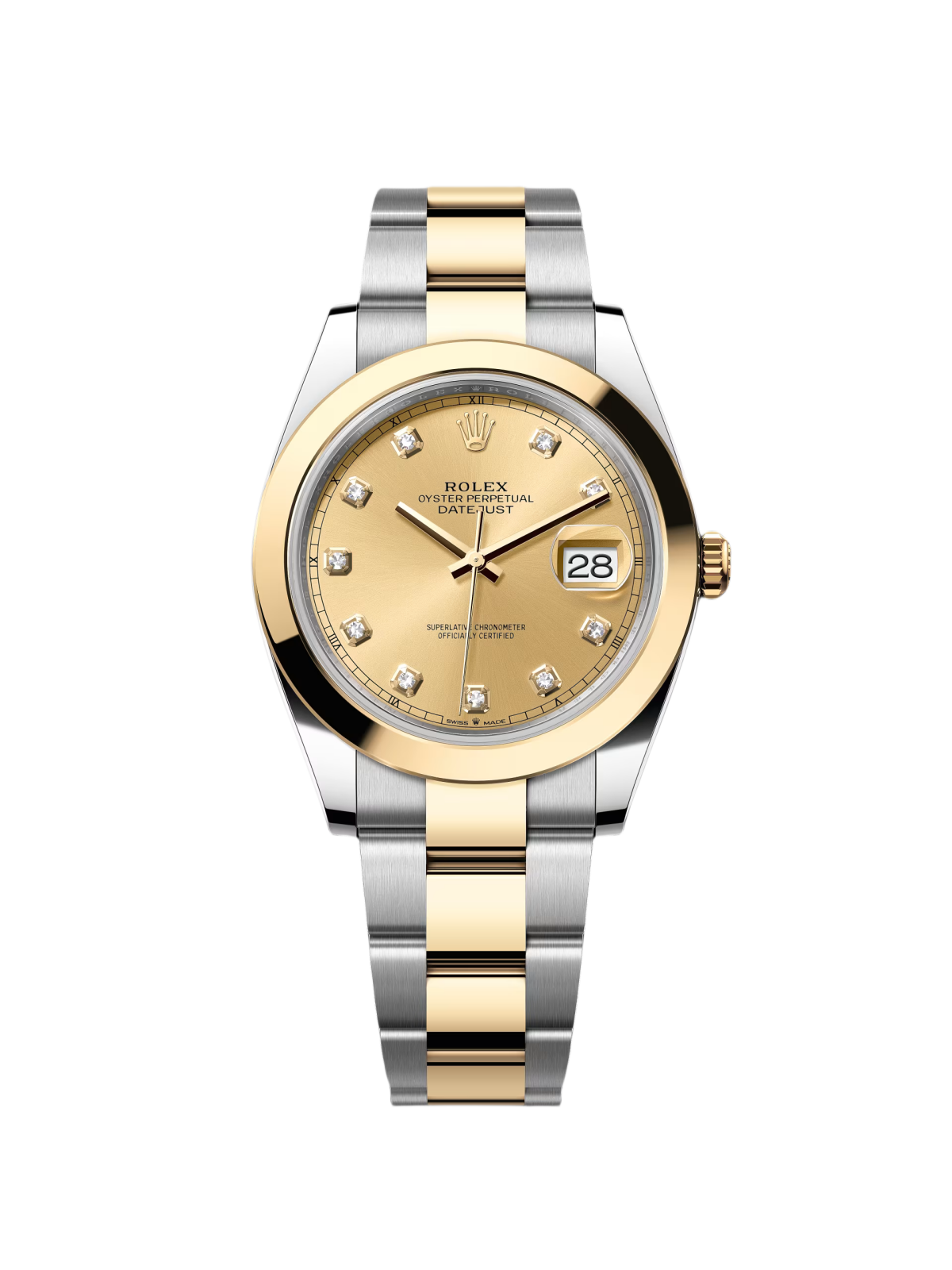 【Super Clone】RLX Datejust 41mm 126303 Champagne Diamond Jubilee Steel and Yellow Gold Mens Watch