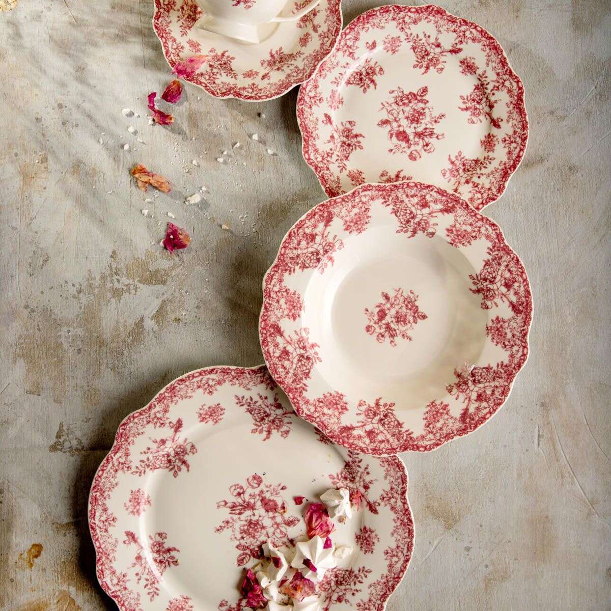 Talerz LOURRY głęboki czerwony 22 cm