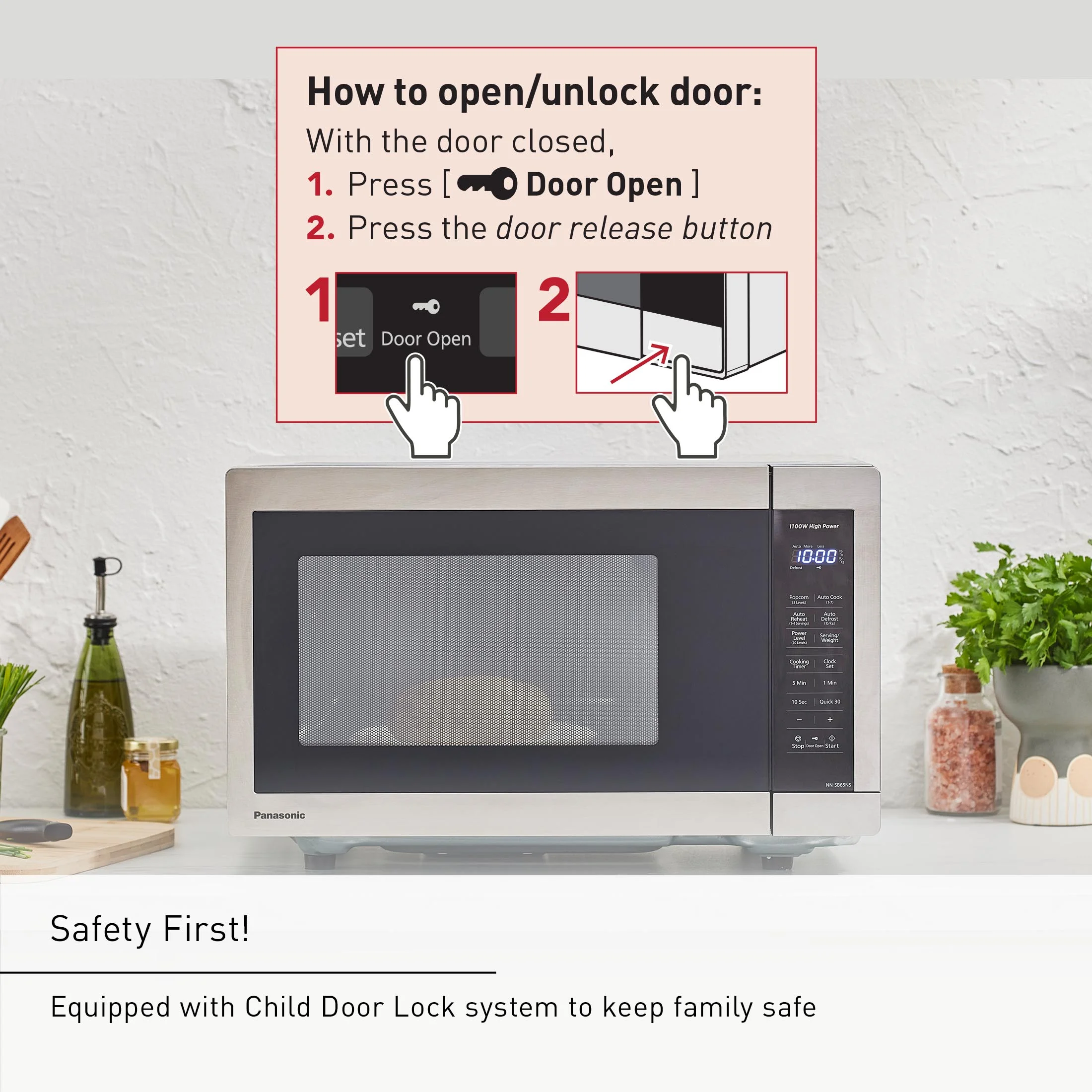 1.3 cu ft Countertop Microwave Oven in Glass Door - Image 6