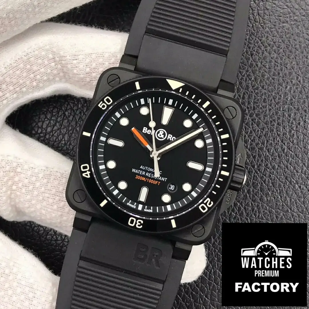 Bell & Ross BR0392-D-BL-CE / SRB Black Strap