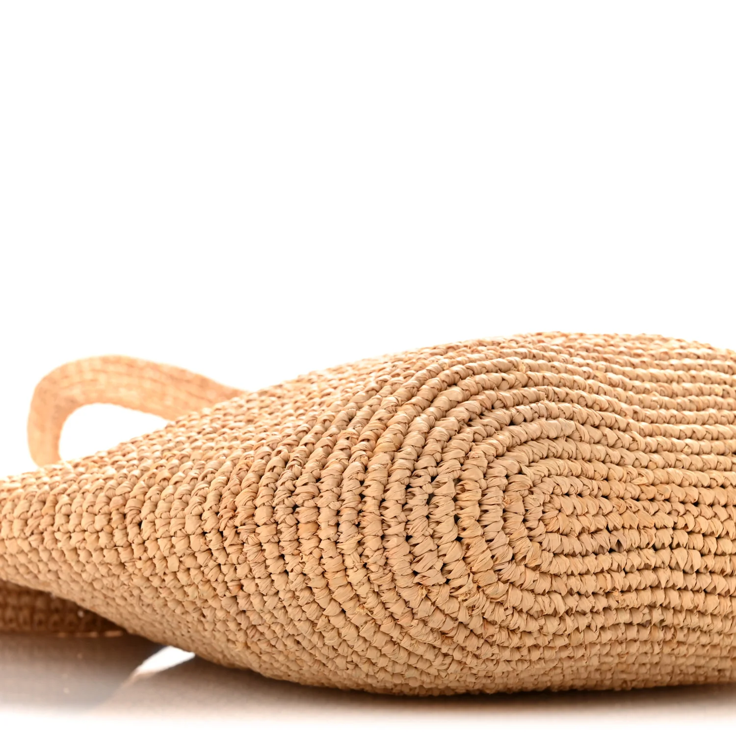 Raffia Mini Slit Tote Bag Natural Tan