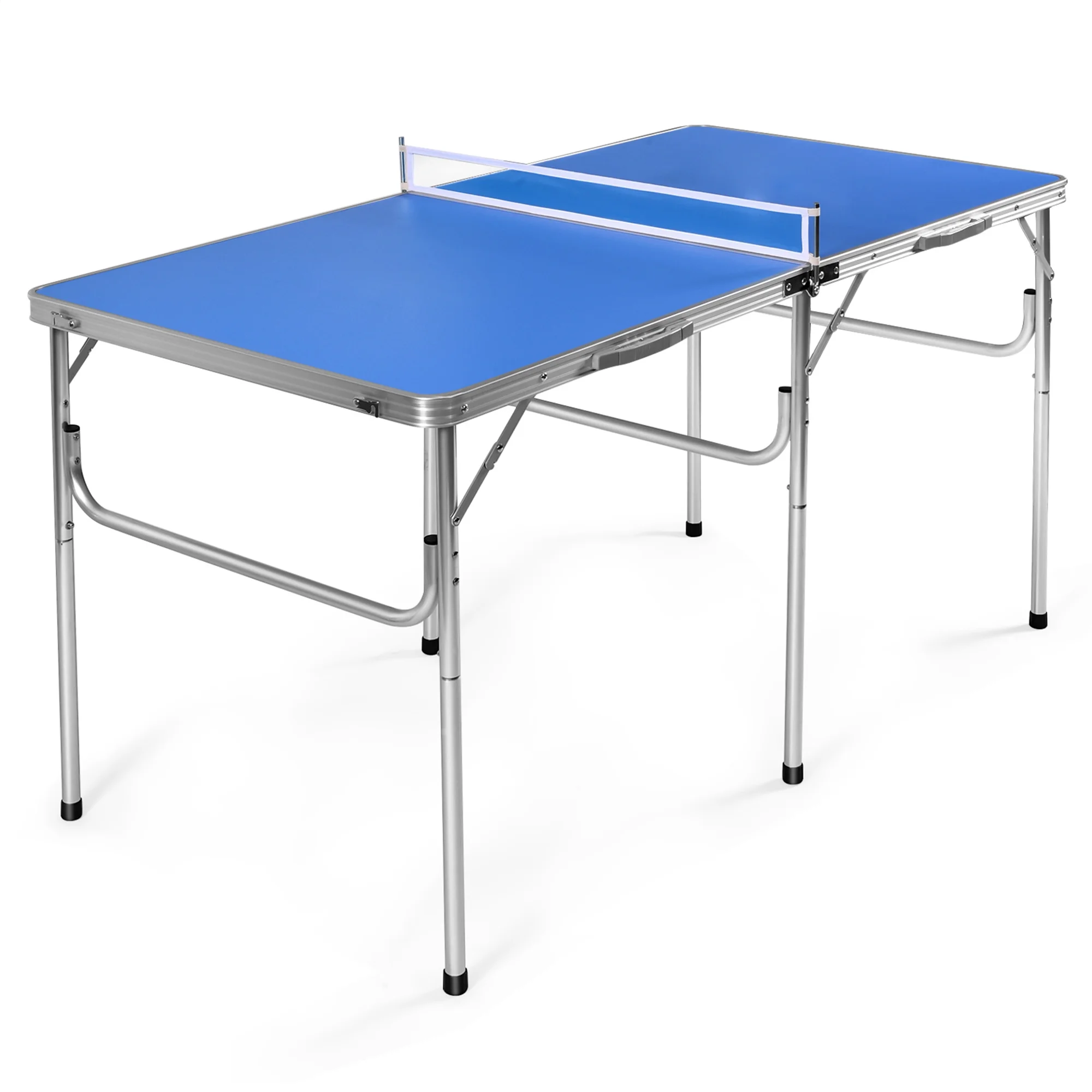 Folding Table Tennis Table Portable Ping Pong Table w/ 2 Paddles 2 Balls - Image 9