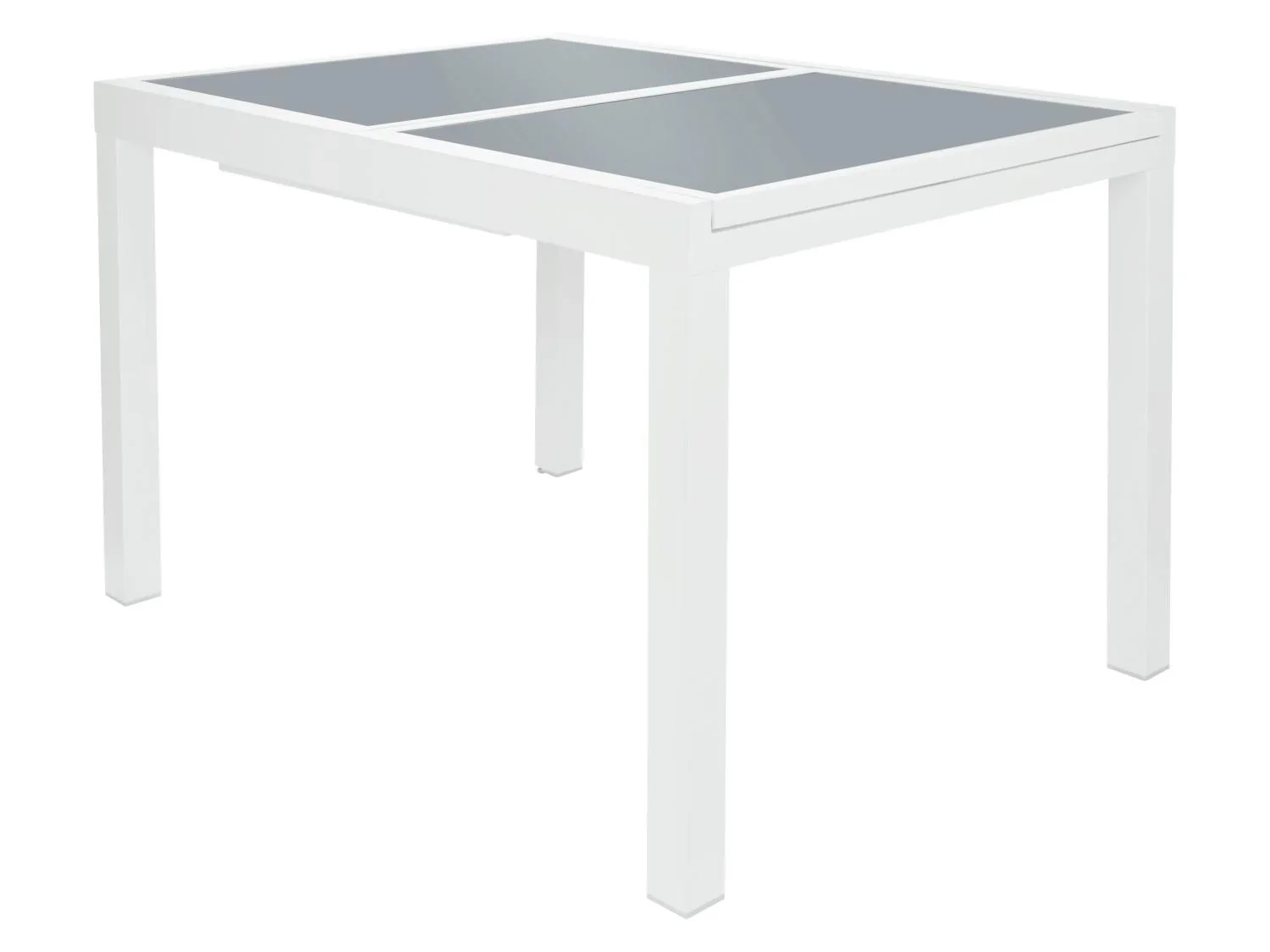 LIVARNO home Ensemble en alu  Houston , 5 pices - table extensible & 4 fauteuils pliants, blanc