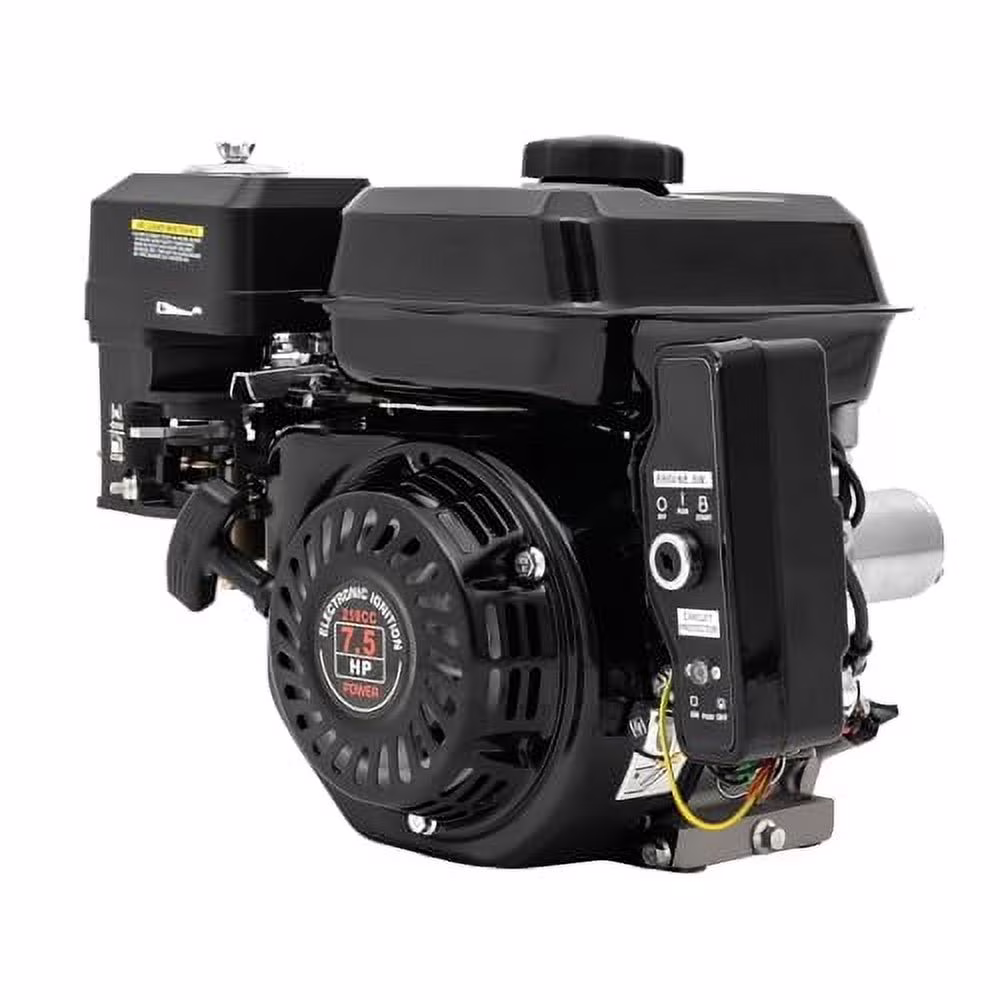 7.5HP Gas Powered Engine, 212CC 4-Stroke Electric Start Motor, 3000W Go Kart Engine Motor, 3600RPM, OHV Design Motor for Mini Bike Go-Karts, Minibikes and Log-Splitter
