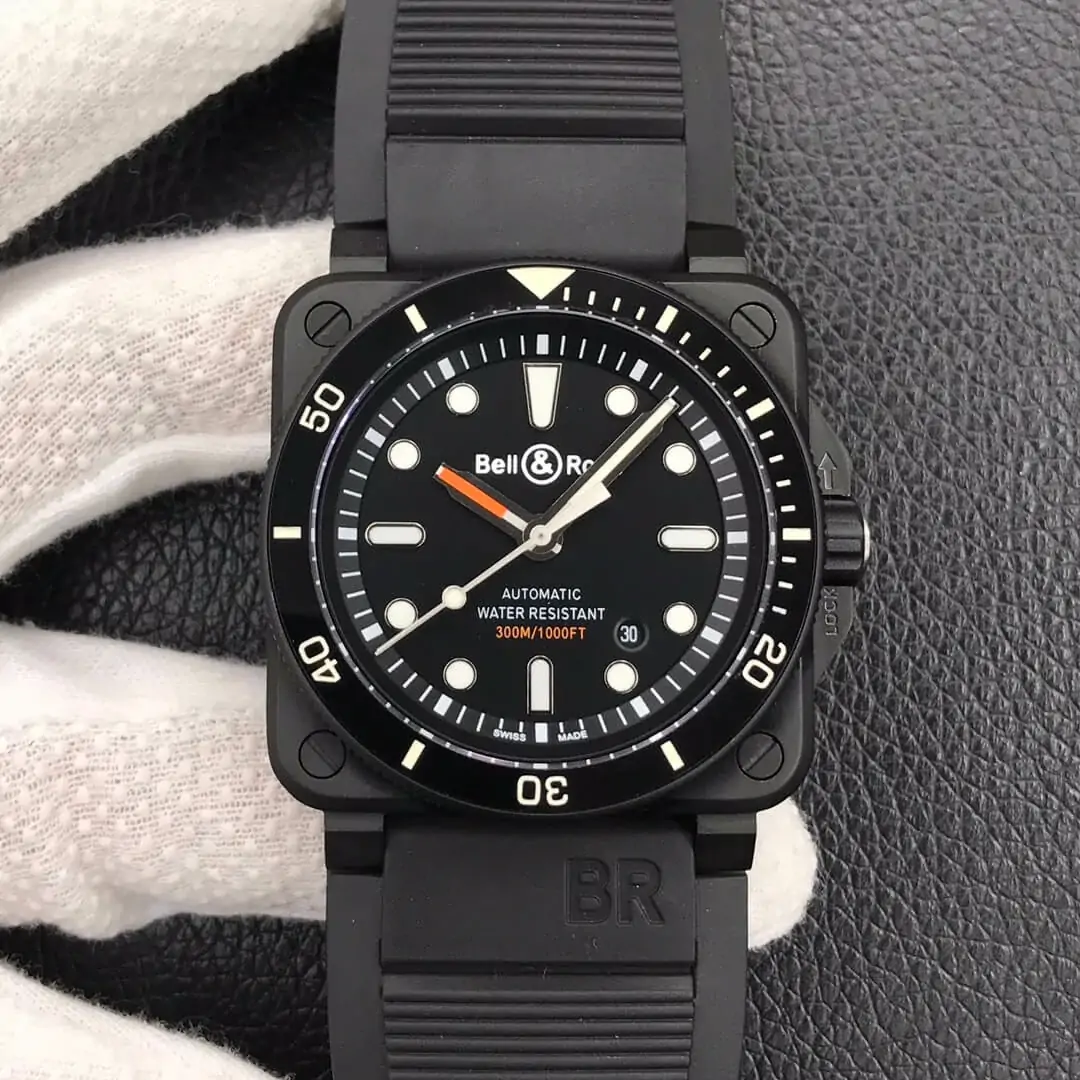 Bell & Ross BR0392-D-BL-CE / SRB Black Strap