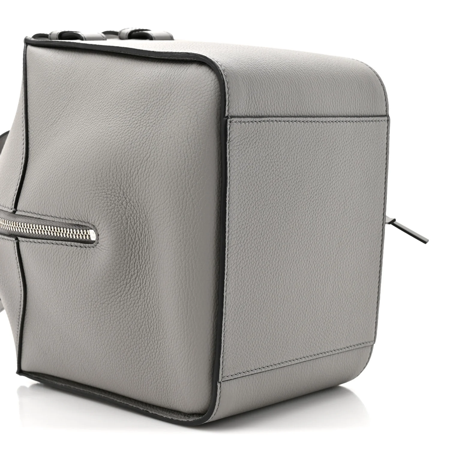 Grained Calfskin Mini Hammock Shoulder Bag Pearl Grey