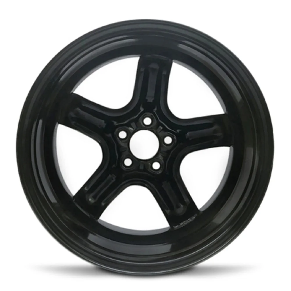 Wheel Rim for 2007-2010 Saturn Aura 17 in Black Steel Rim Direct Fit - Image 4