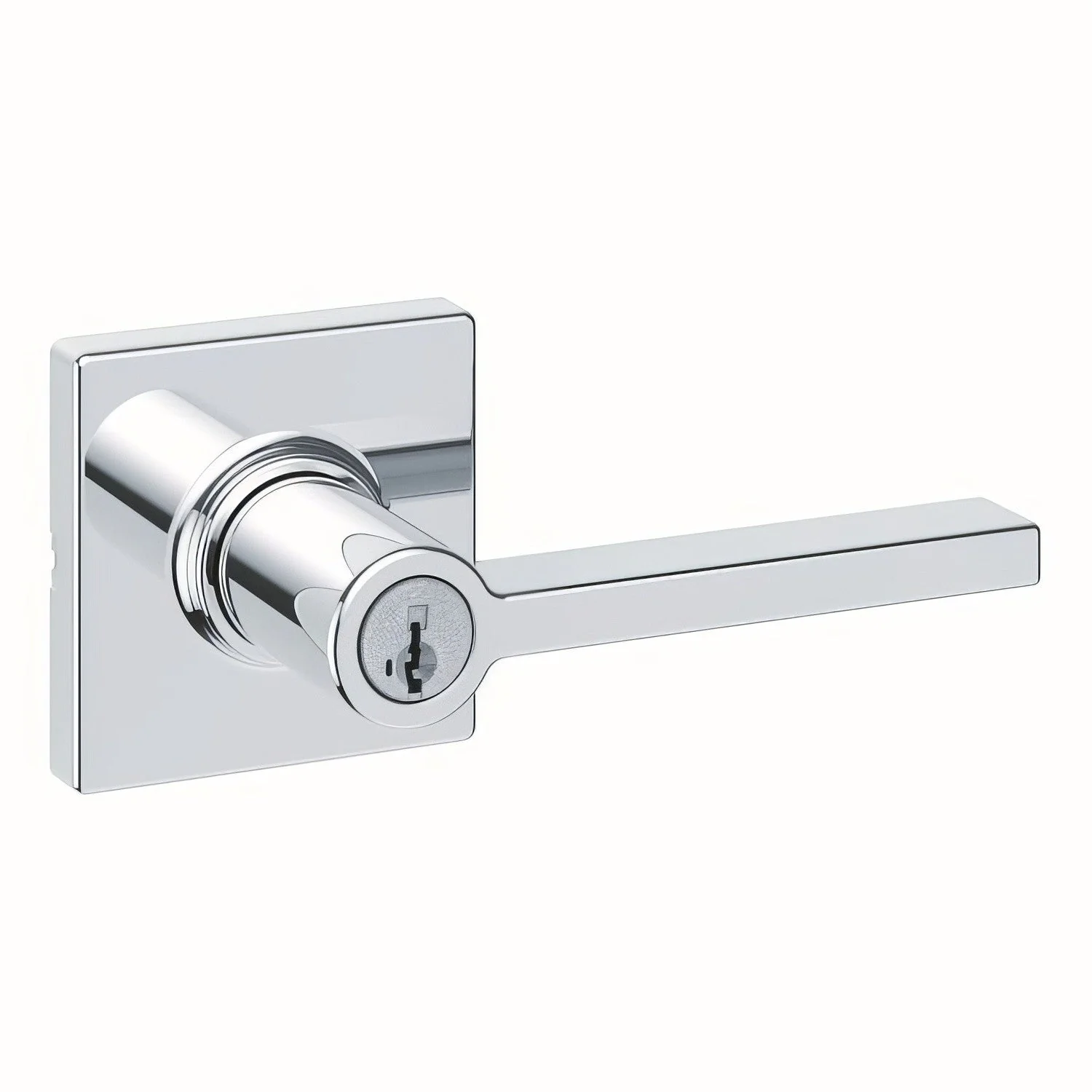 Kwikset 405CSLSQT Casey Keyed Entry Door Lever with Square Rose - TA Screen Specialist, Inc.