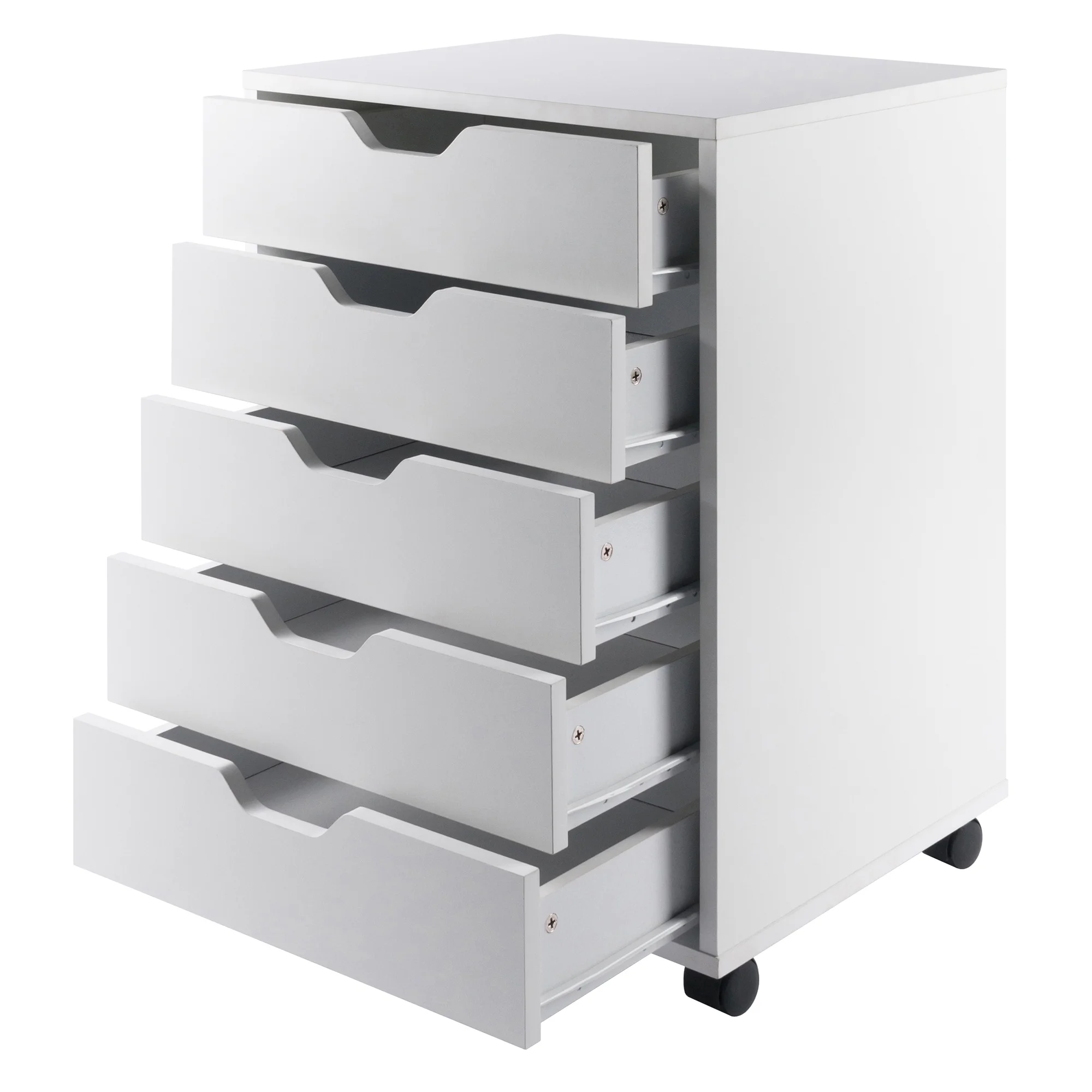 Halifax 5-Drawer Mobile Cabinet 10519, White Finish(White) - Image 3