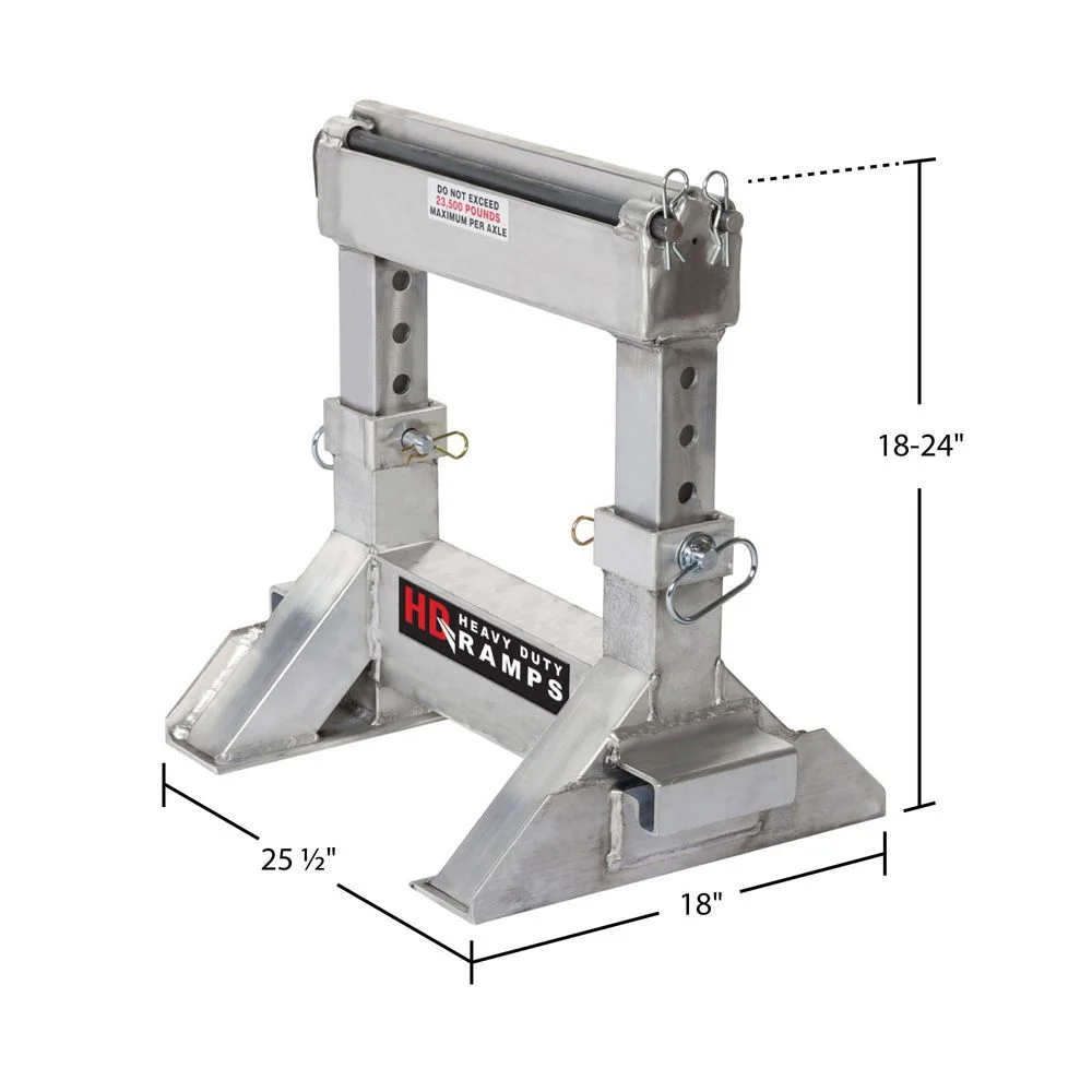 Pair of Heavy Duty Lower Step Deck Ramp Support Stands(25 5 x 18 x 18) Image 2