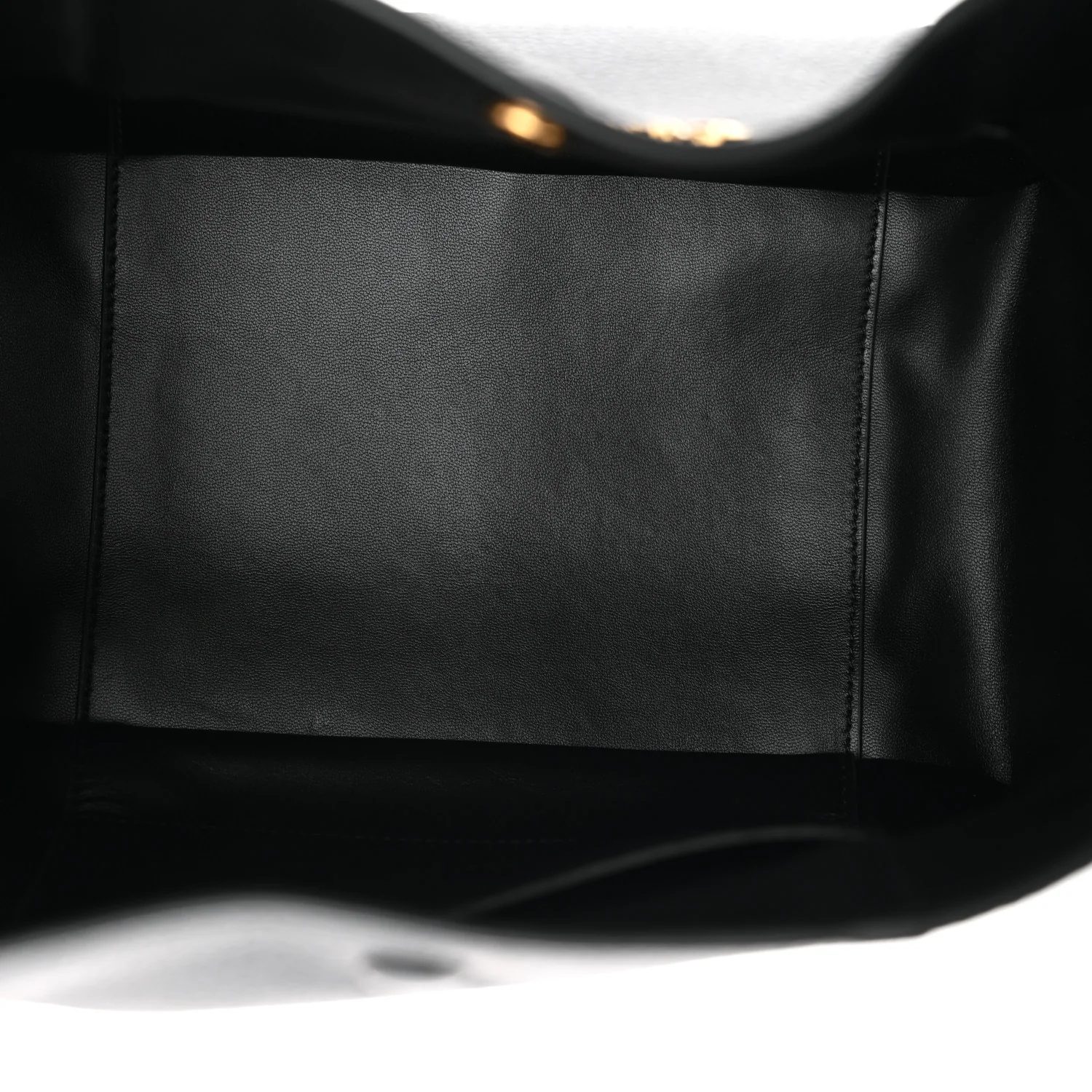 Calfskin Medium Signature Bucket Bag Black