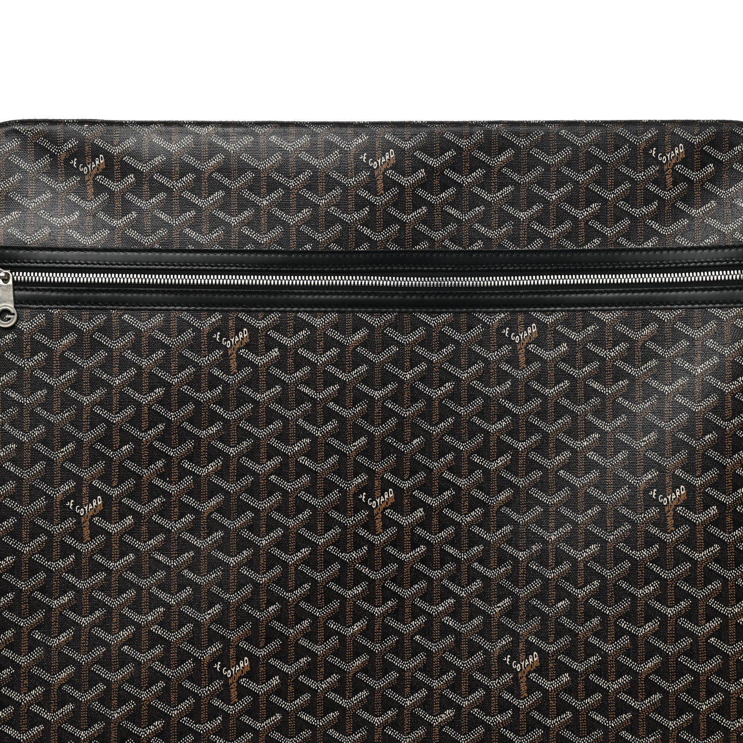 Goyardine Trolley Rolling Suitcase MM Black