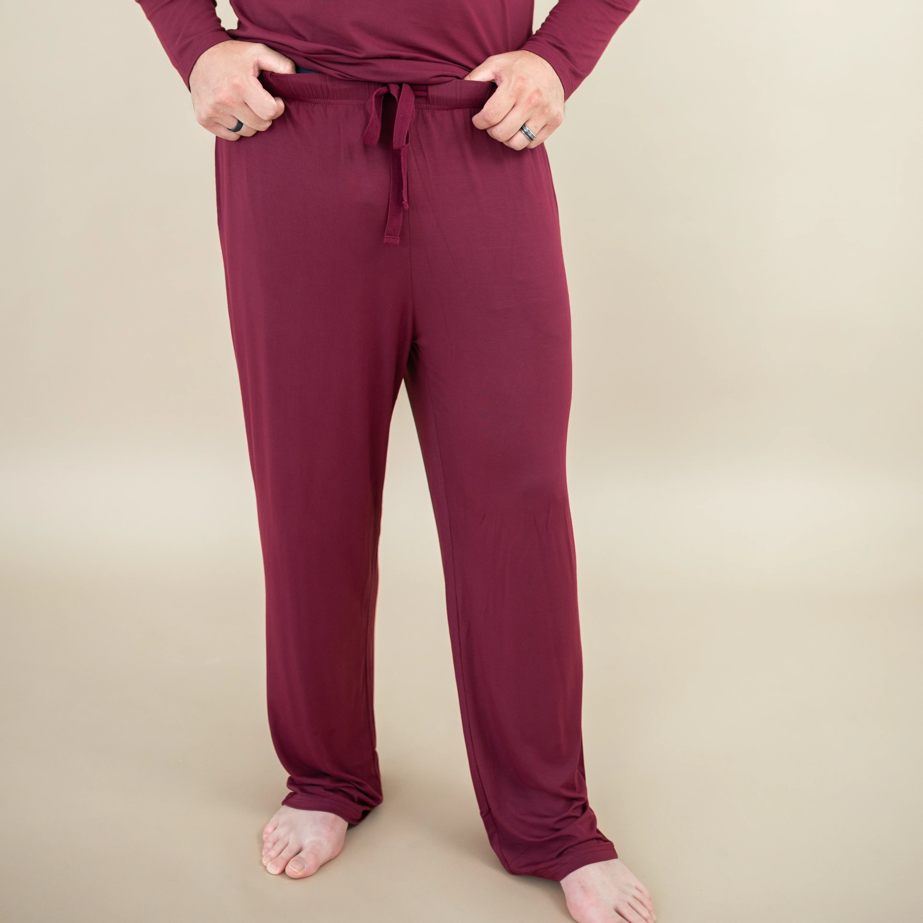 Men's Lounge Pants in Burgundy