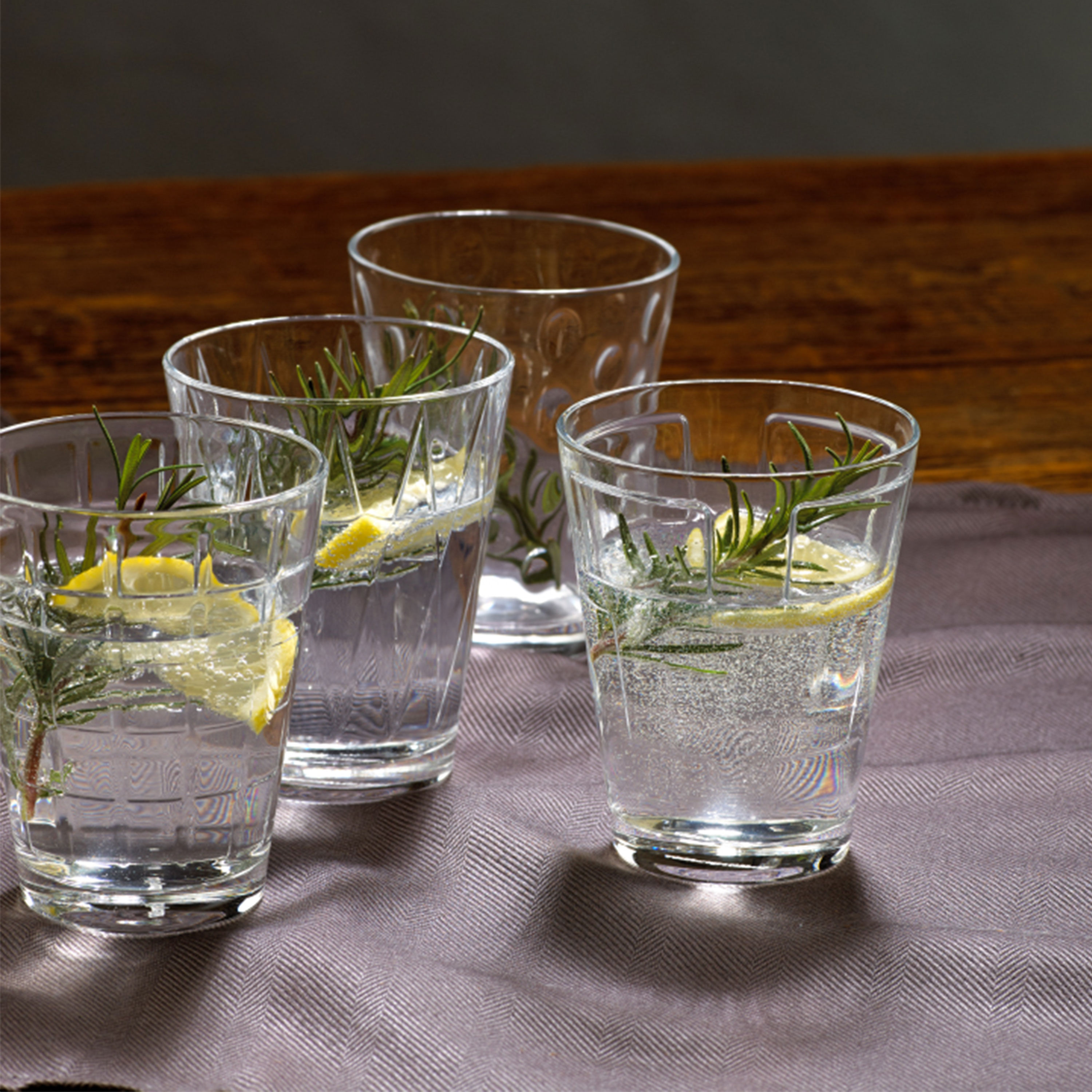 Dressed Up Water glass - Clear, 6.8 oz, crystal glass