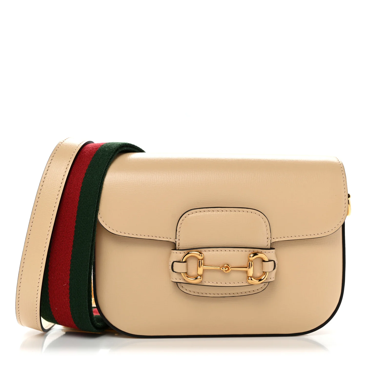 Azalea Calfskin Web Mini Horsebit 1955 Shoulder Bag Bubble Tea