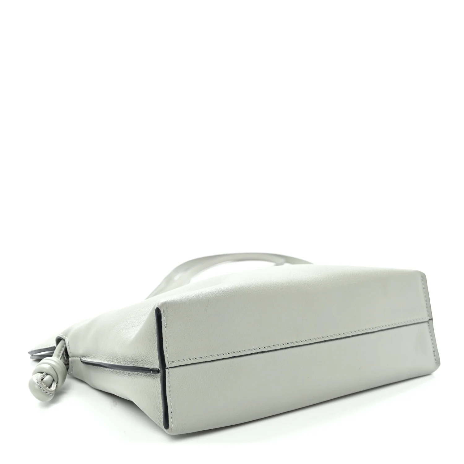 Calfskin Mini Flamenco Knot Clutch Ash Grey