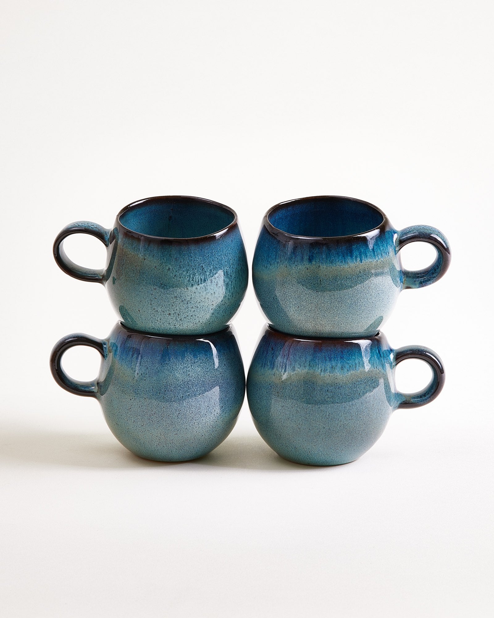 MADEIRA - SMALL MUG GREEN-BLUE SET OF 4