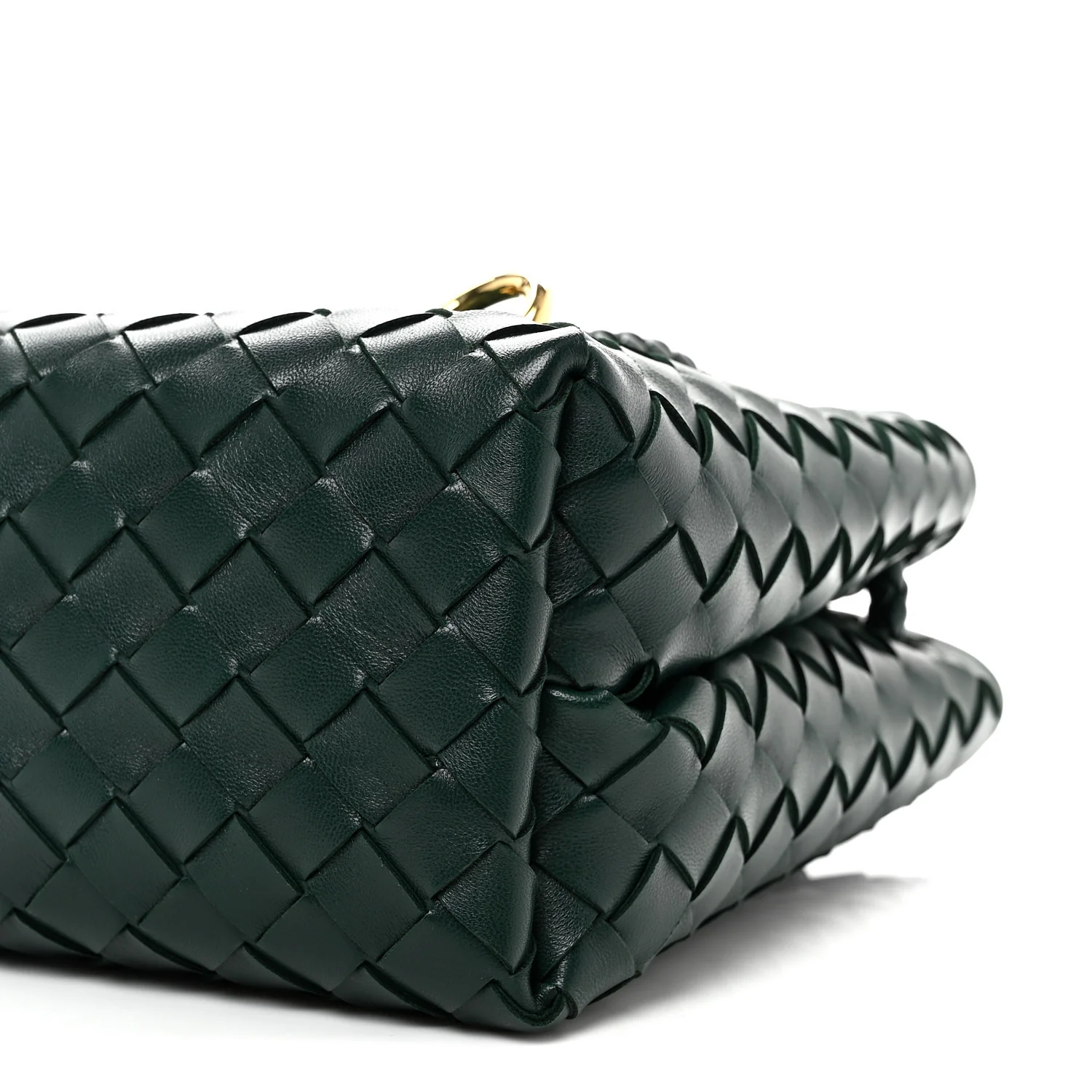Nappa Intrecciato Small Andiamo Shoulder Bag Emerald Green