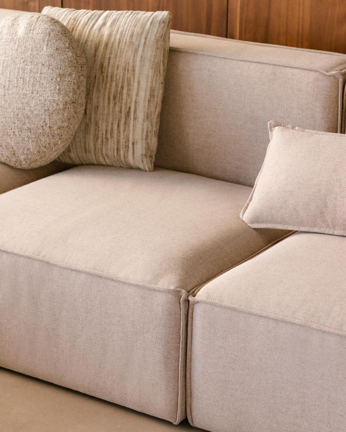 Kilhe Tela - Sofá Modular de 3 Piezas con 2 Sillones Esquineros de Tela Kilhe