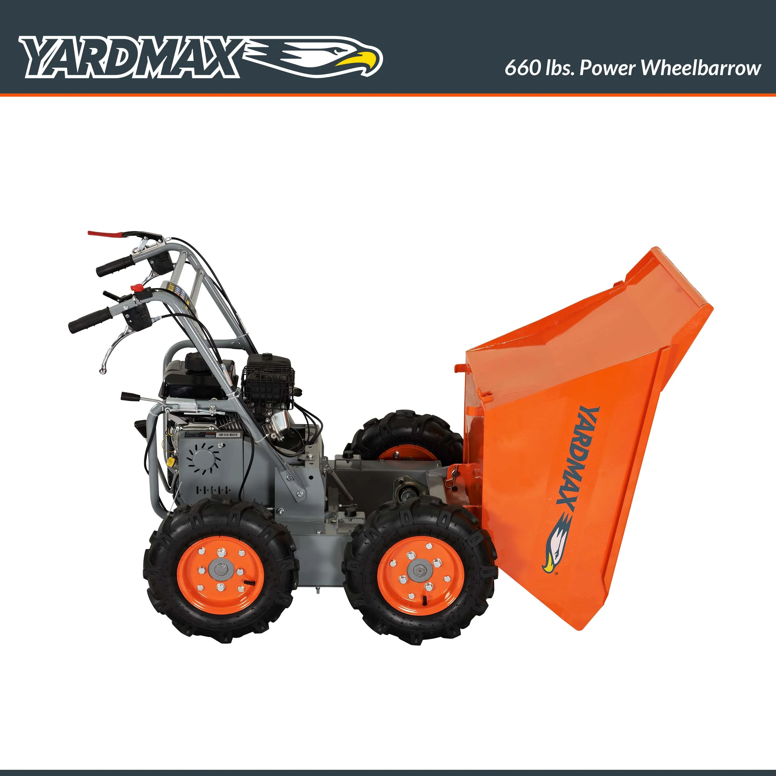YARDMAX YD4103 Powered Wheelbarrow Briggs and Stratton CR950 65 HP 208cc, 660 lb