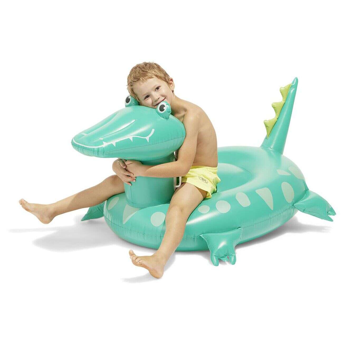 Crocodile à chevaucher gonflable Funky vert 139x66cm