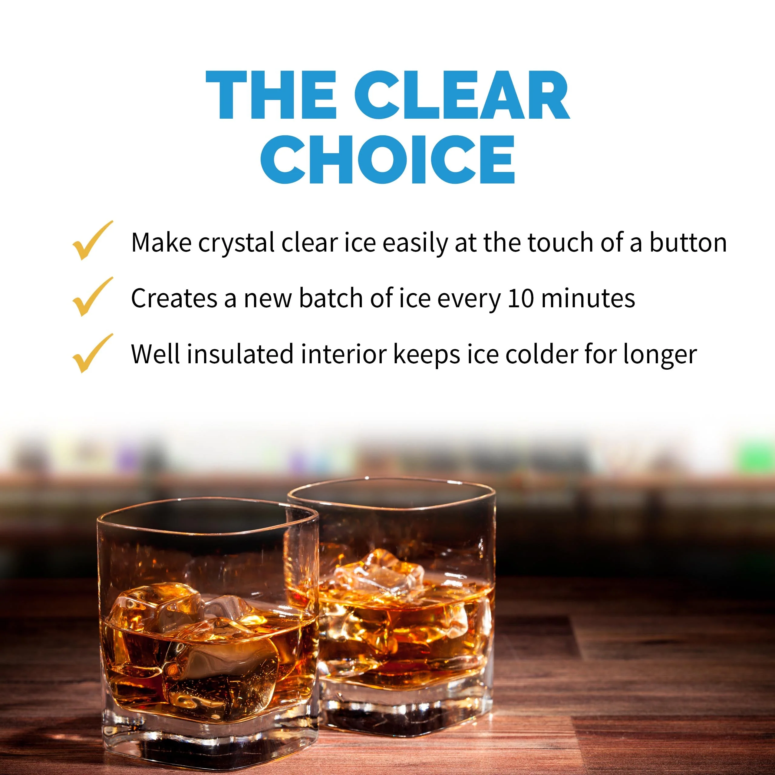 Luma Countertop Ice Maker. Clear Ice, 40 lbs/day - Stainless Steel