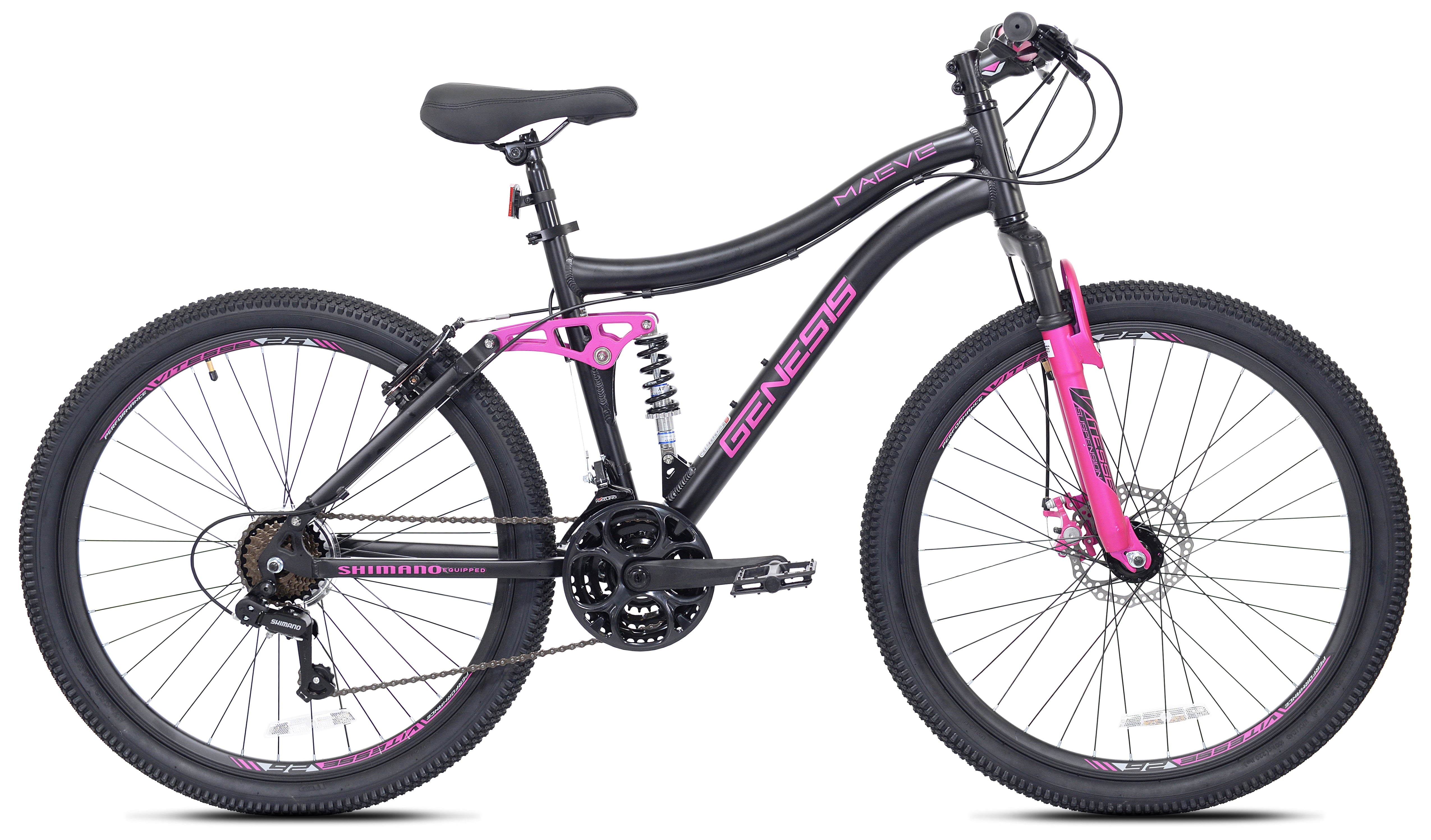 Genesis 26 In. Maeve Women's Mountain Bike. Black and Pink