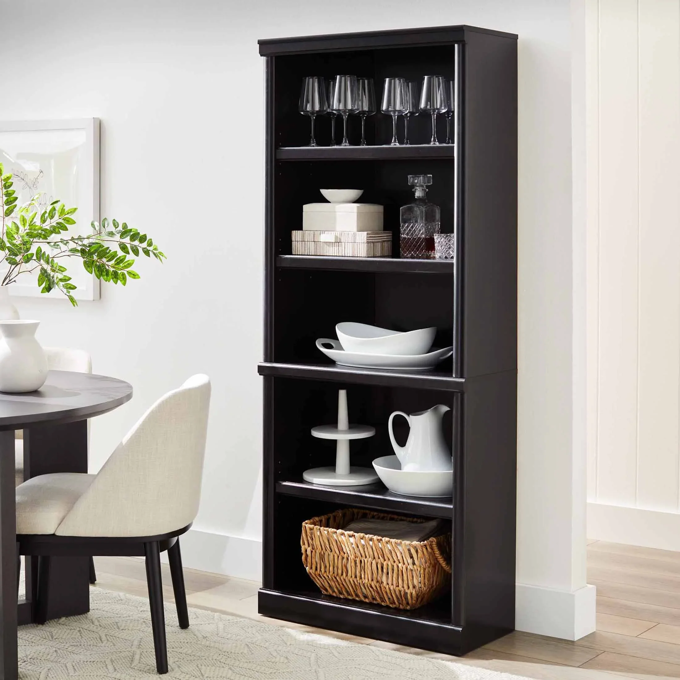 Better Homes & Gardens 71 Ashwood Road 5 Shelf Bookcase, Black Finish