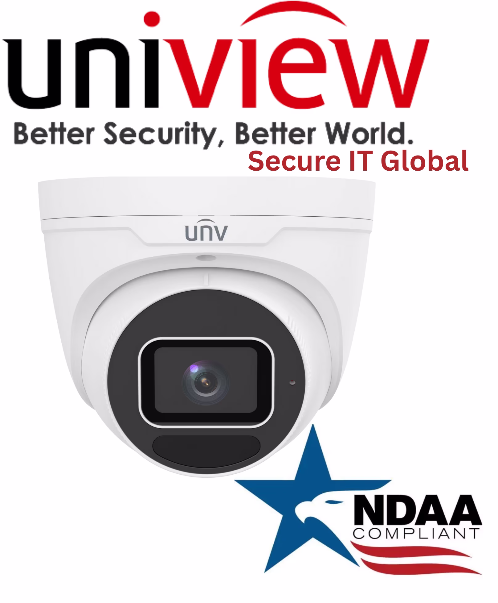 NDAA 8MP Turret IP Security Camera 2.8~12mm Lens, Smart IR Built-in Mic �C From Secure IT Global