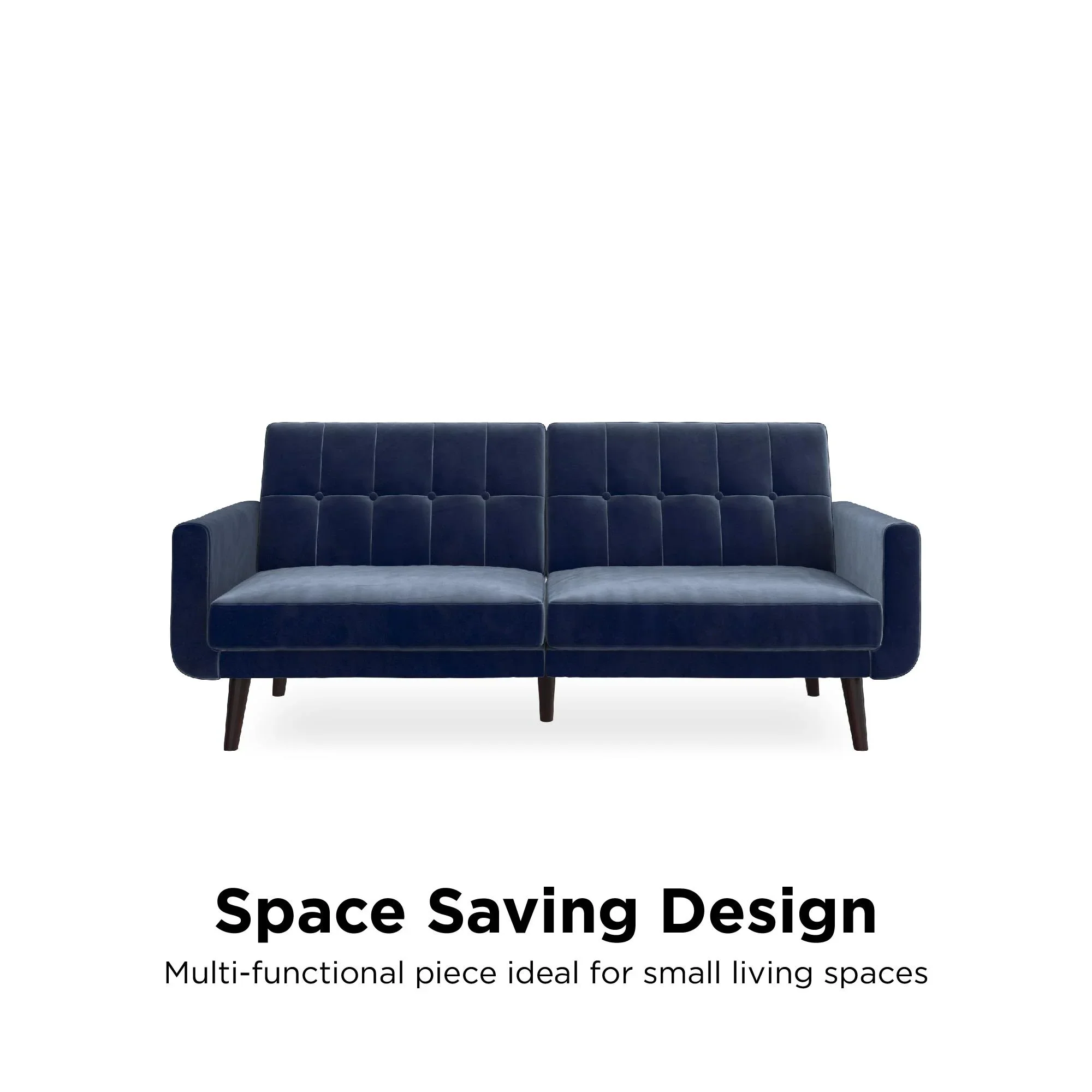 Better Homes & Gardens Nola Modern Futon, Camel Faux Leather