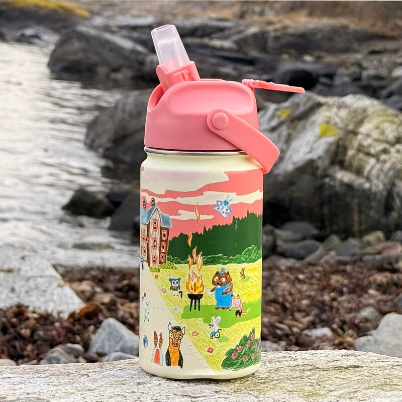 Bukkene Bruse drikkeflaske 0,4L back to school rosa