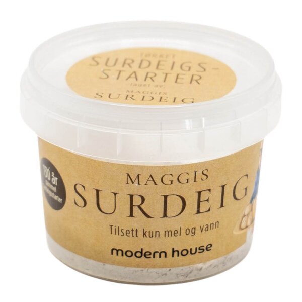 Maggis surdeigsstarter tørket brun