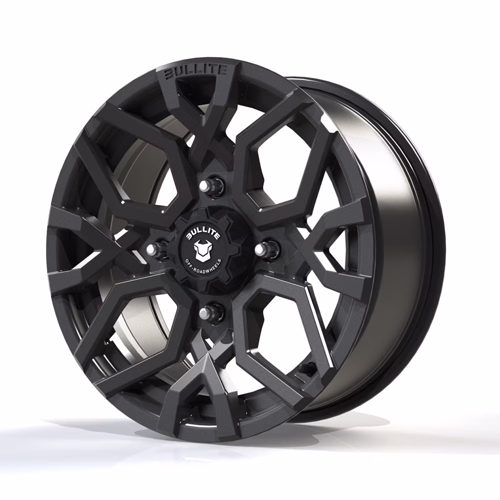 Wheels BT-07 Caster UTV ATV SXS Rims Gunmetal Gray 14" | 4x156 | 5+2 Offset | Polaris RZR 1000 XP/Ranger XP 900/1000 (14")(14 in) - Image 2