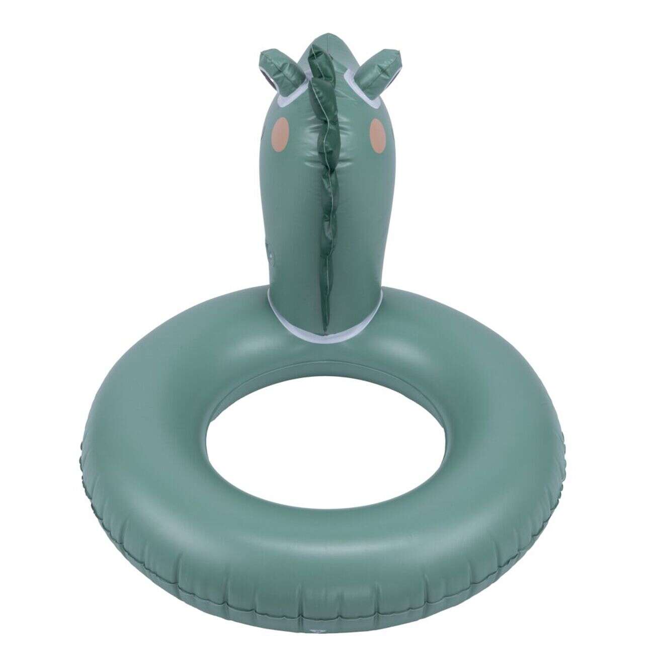 Bouée ronde tête de crocodile plastique vert Ø60cm