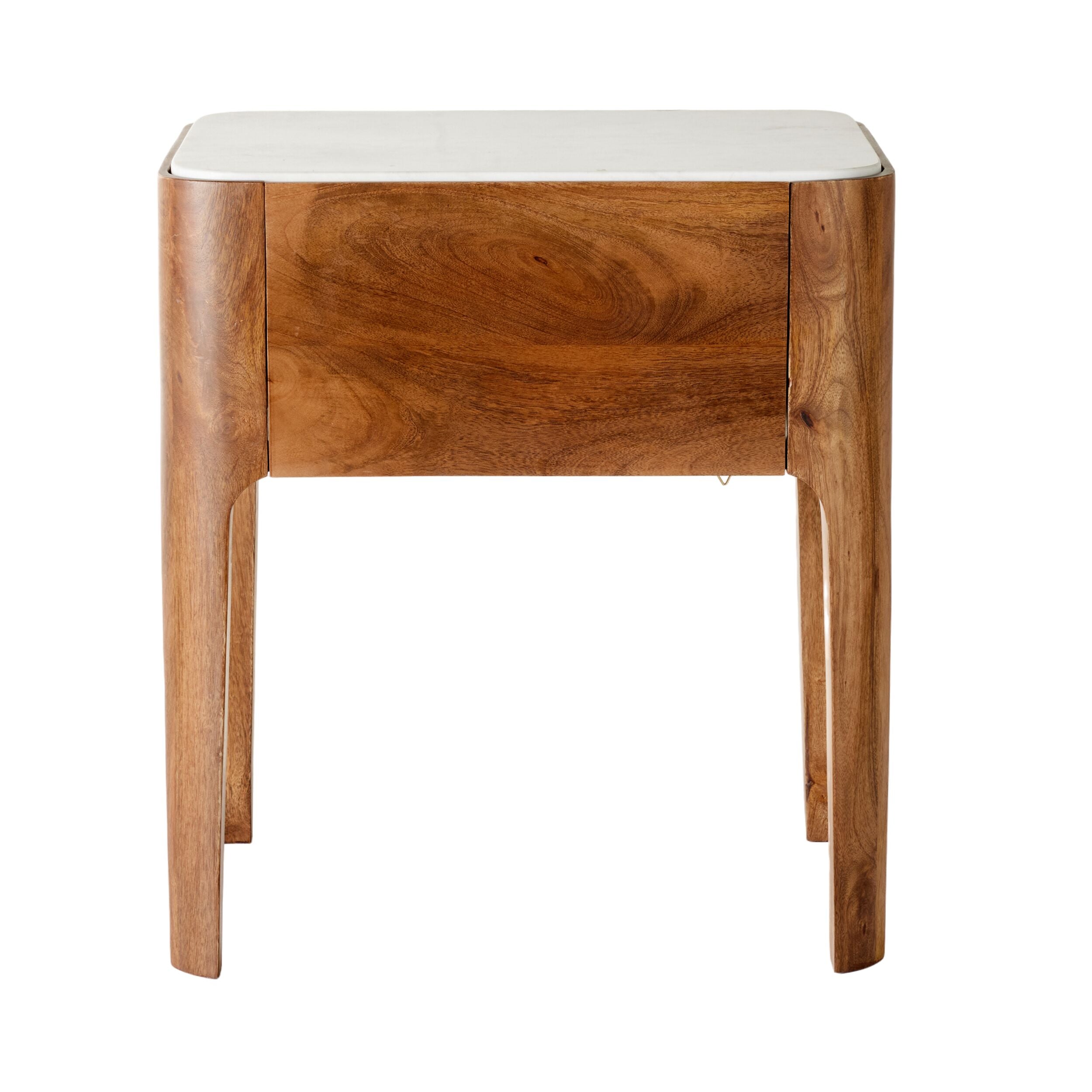 Adore Marble Top Single Drawer Bedside Table