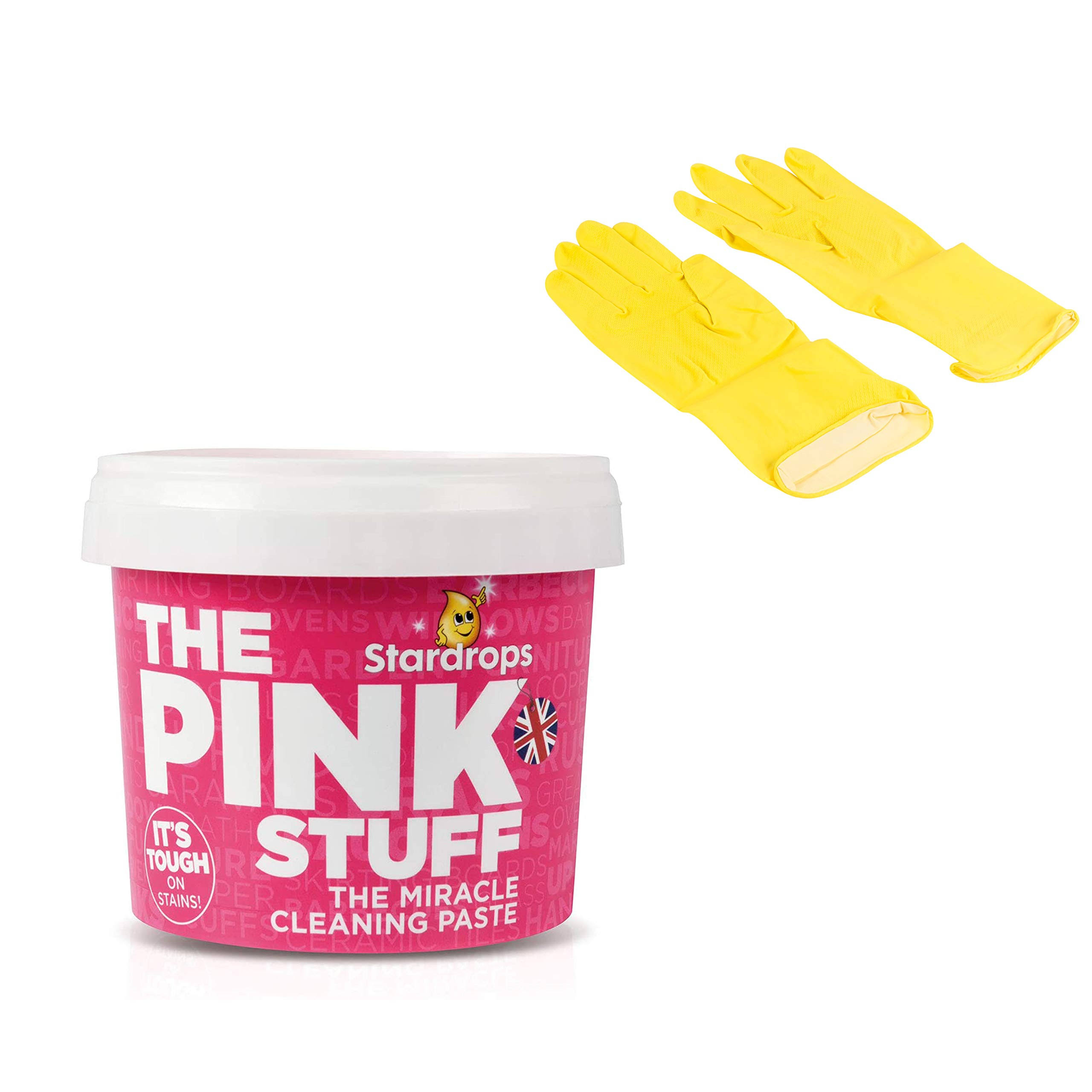 Miracle Cleaning Paste The Pink Stuff All Purpose Cleaner 500g - Bonus Yellow Rubber Gloves