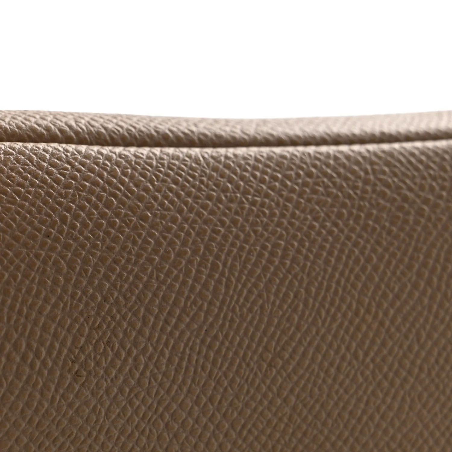 Grained Calfskin Saddle Bag With Strap Taupe