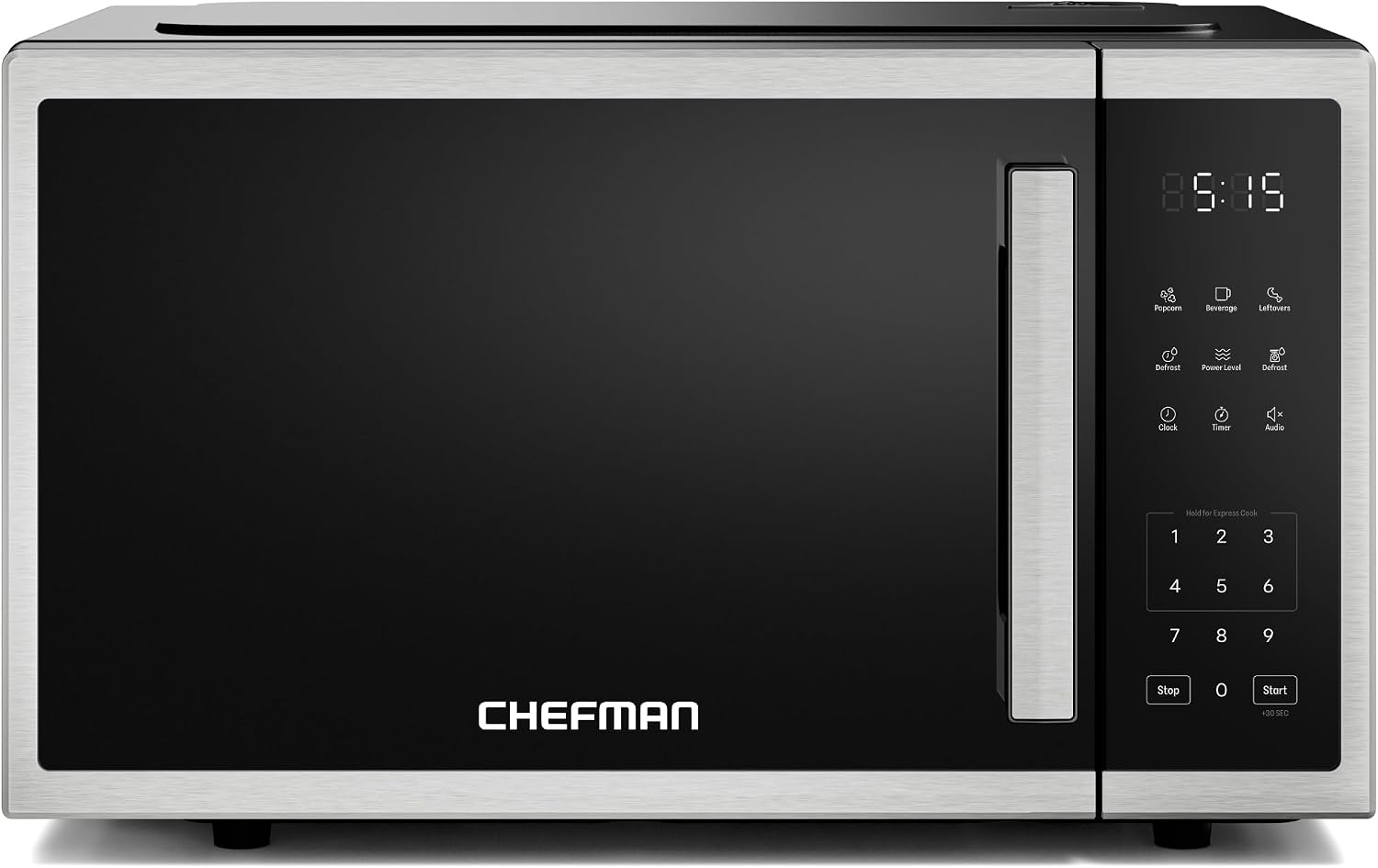 Chefman Compact Countertop Microwave, 0.7 Cu Ft, 700W, Stainless