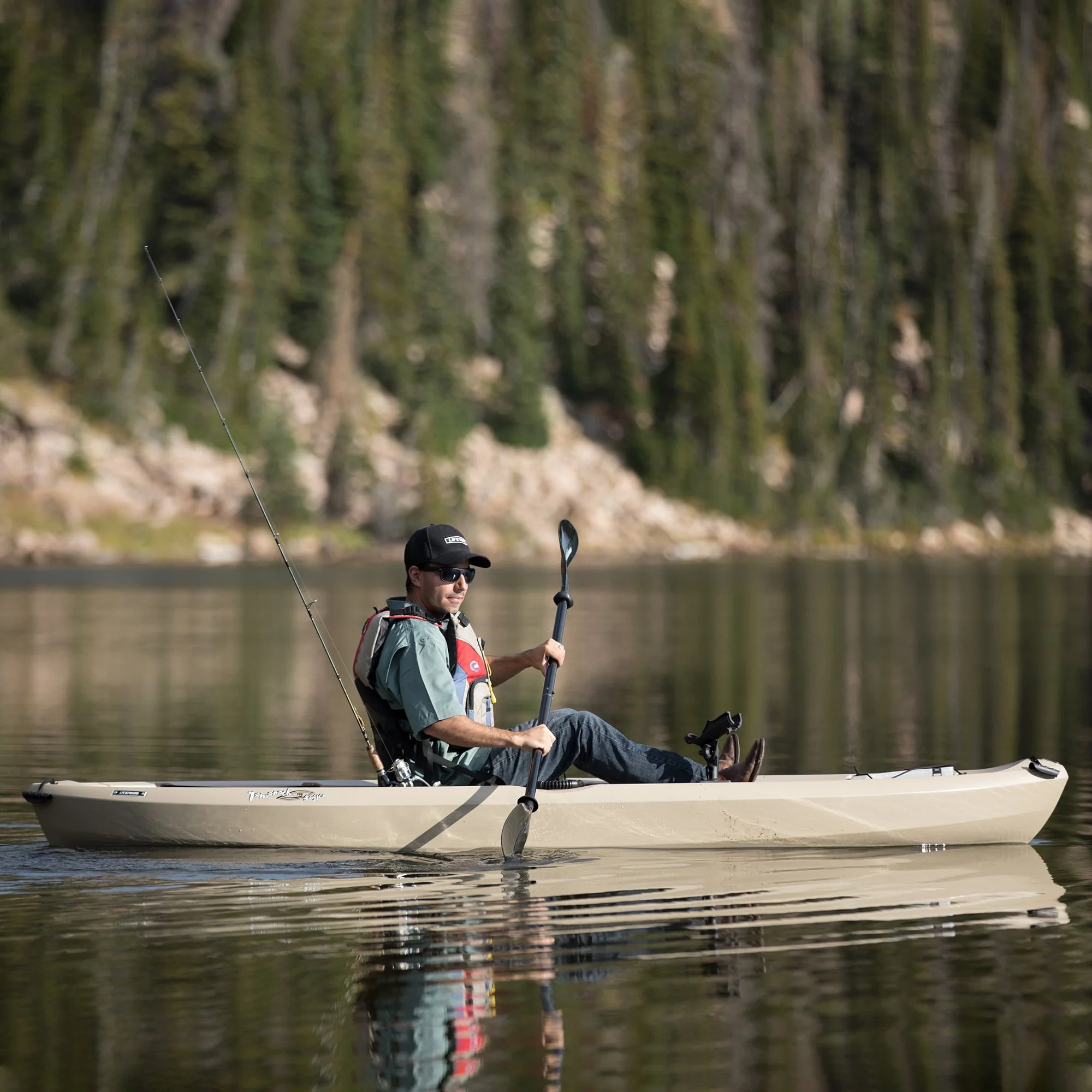 Tamarack Angler 10 ft Sit on Top Fishing Kayak, Tan (90508) Image 5