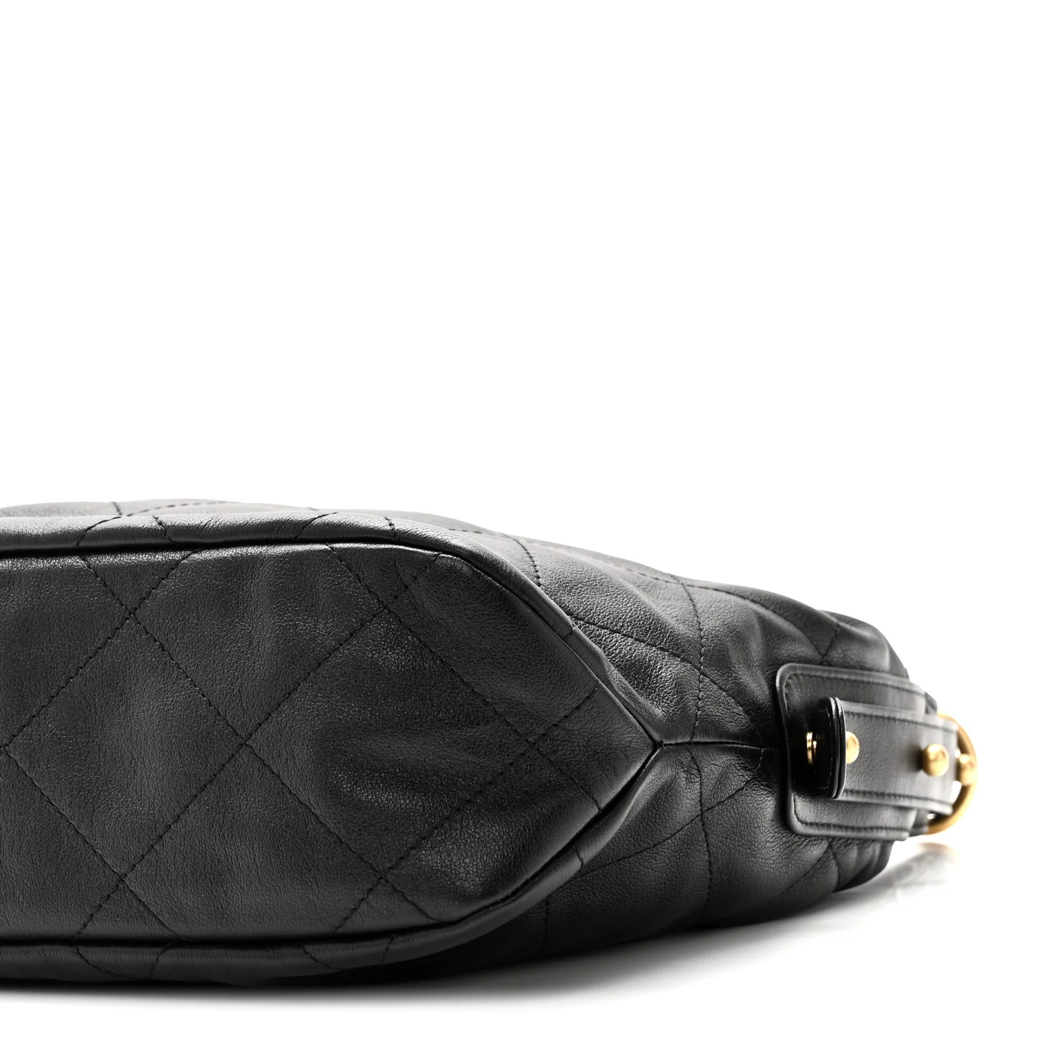 Calfskin Quilted Daily Hobo Black