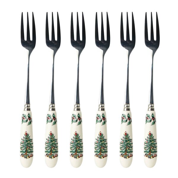 Christmas Tree dessertgafler 15 cm 6 stk