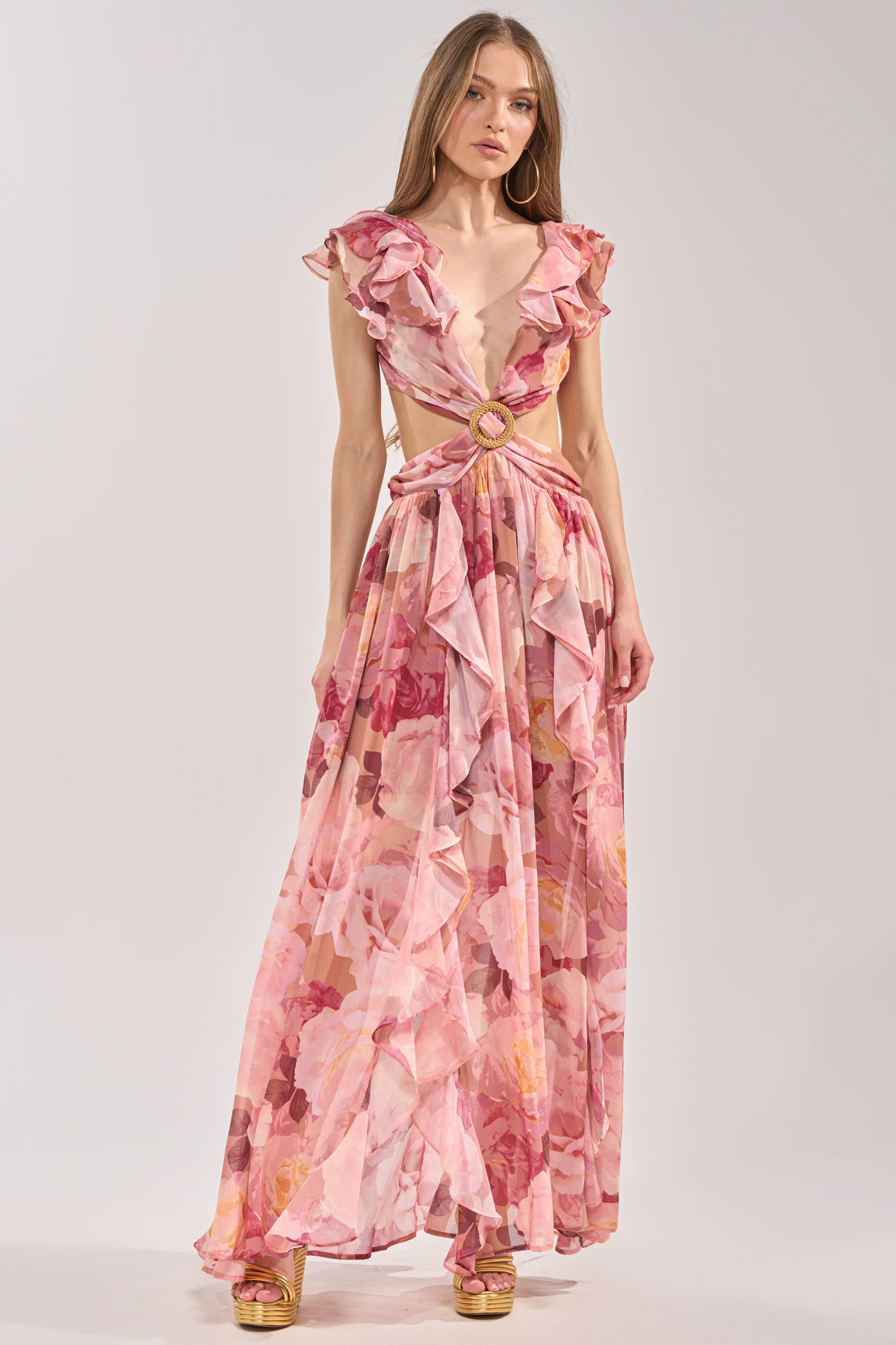 LOVE YOU LATER FLORAL MAXI DRESS - Akira Store