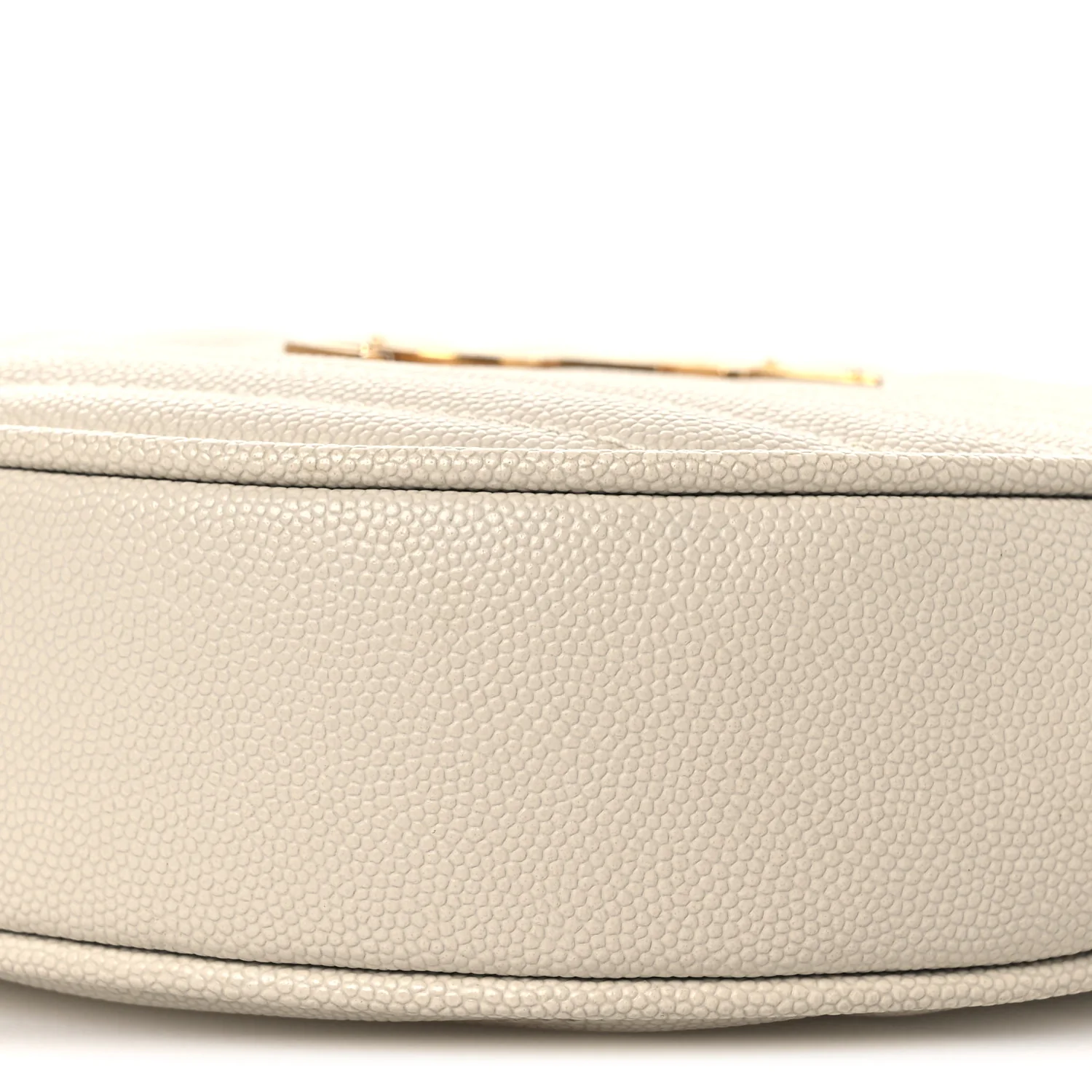 Grain De Poudre Matelasse Chevron Quilted Round Vinyle Camera Bag Crema Soft