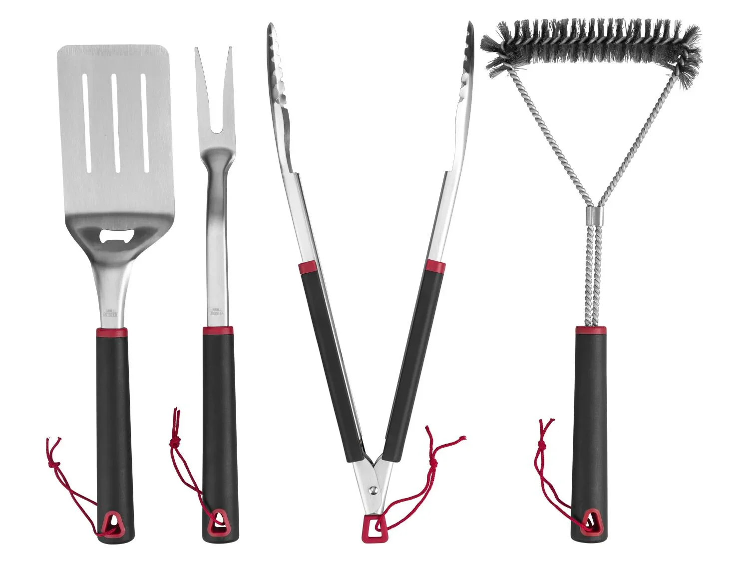 GRILLMEISTER Ustensiles de barbecue en acier inoxydable