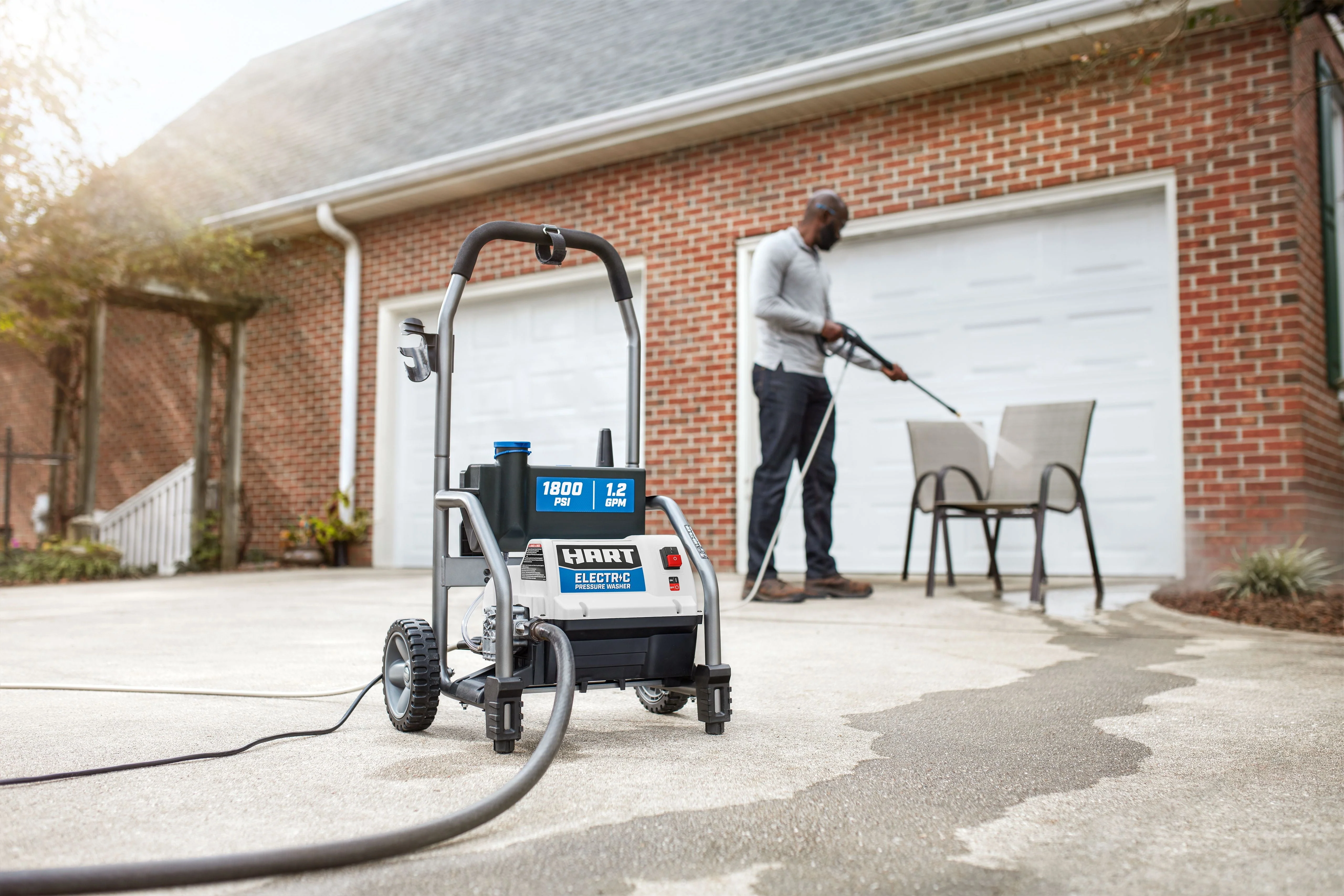 HART 1800 PSI 1.2 GPM Electric Pressure Washer with Bonus 11