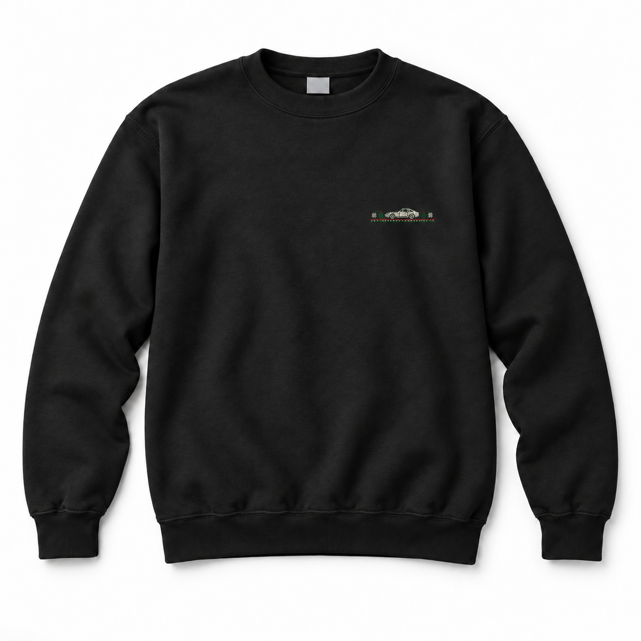 Holiday Car Chest Print Crewneck Sweatshirt