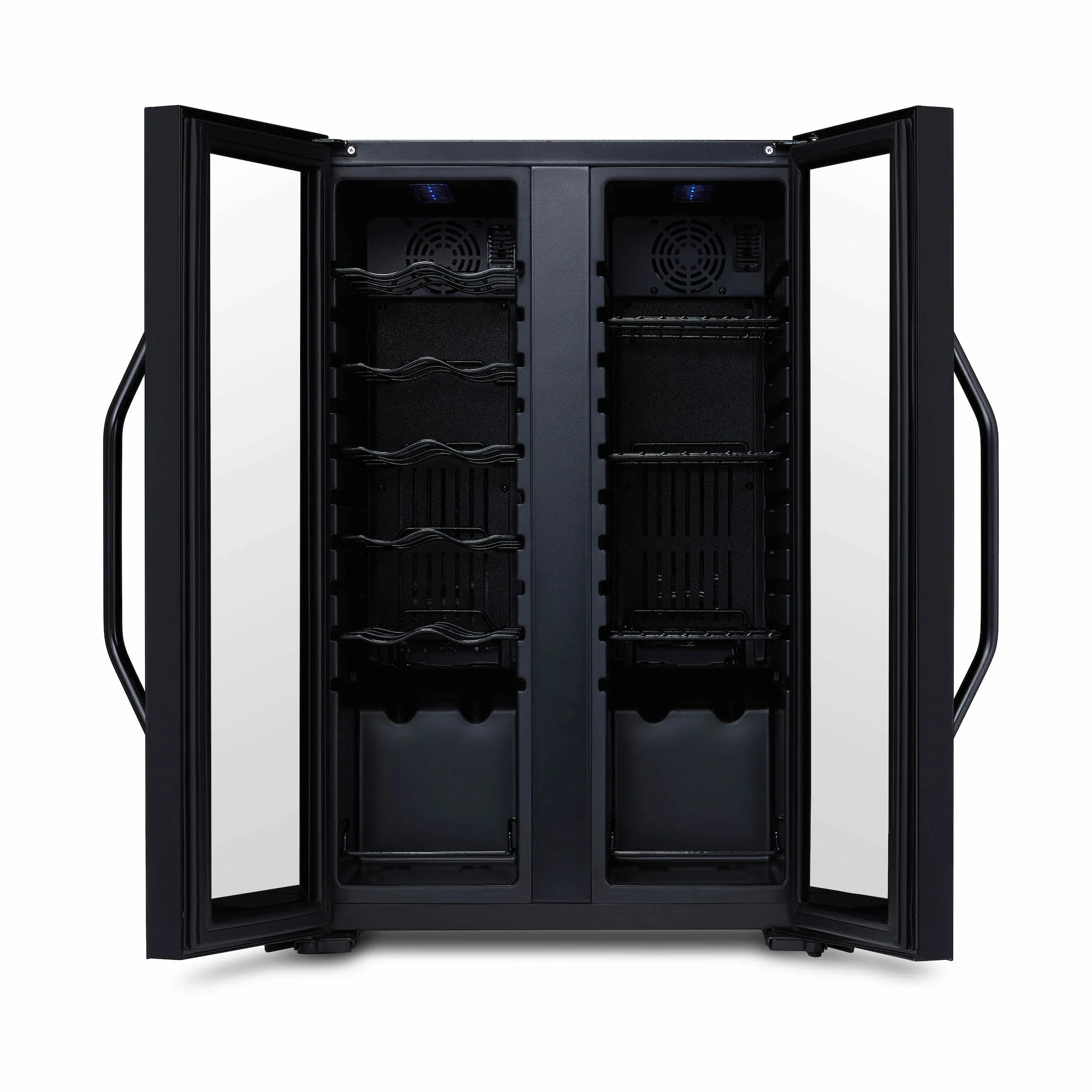 Newair 39-Can, 12-Bottle Freestanding Dual Zone Beverage Fridge -20