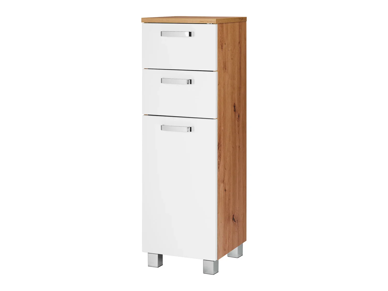 LIVARNO home Meuble de salle de bains Palermo, 32 x 98,8 x 33 cm, blanc/imitation chne