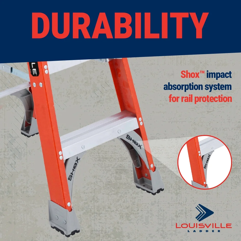 Louisville Ladder 12 - Foot Fiberglass Step Ladder, 300 - Pound Load Capacity, Type IA, FS1512