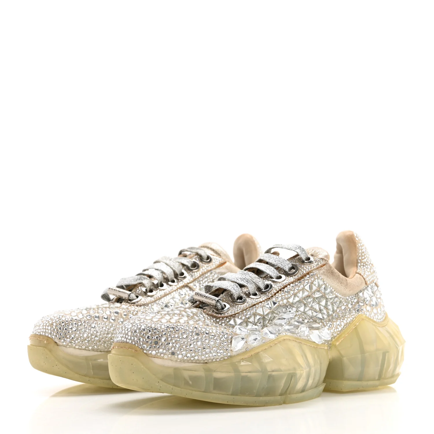 Crystal Womens Diamond F Low Top Sneaker 37